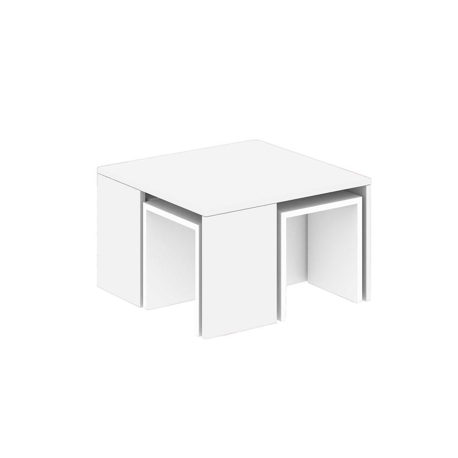 Ortanca - White in Weiss präsentiert im Onlineshop von KAQTU Design AG. Beistelltisch ist von Hanah Home