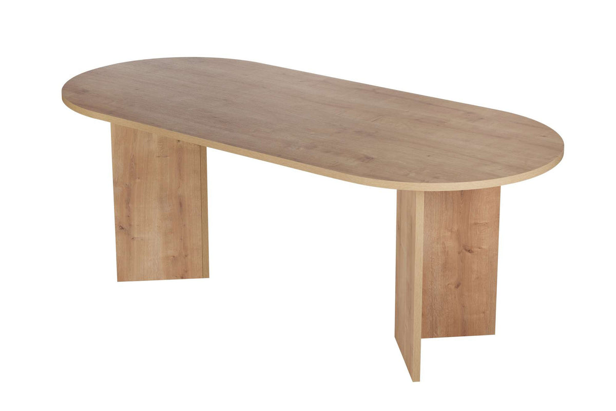 Esstisch Sabella in Saphir-Eiche, melaminbeschichtete Spanplatte, rechteckige Tischplatte, Masse 200 x 90 x 75 cm, Hersteller Nordure.