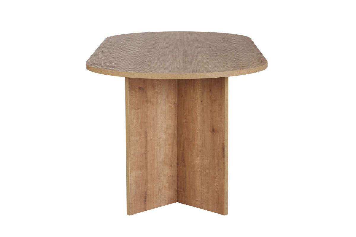 Esstisch Sabella in Saphir-Eiche, melaminbeschichtete Spanplatte, rechteckige Tischplatte, Masse 200 x 90 x 75 cm, Hersteller Nordure.