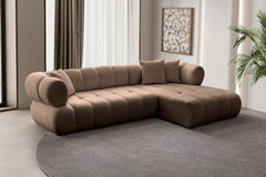 Petra corner sofa right - mink