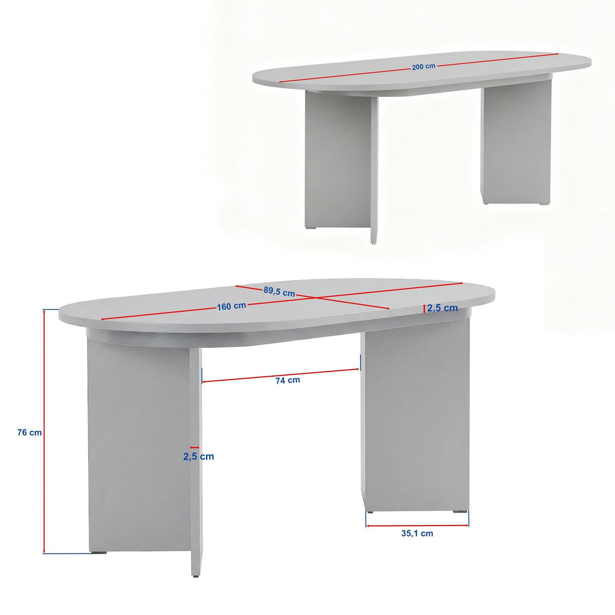 Ausziehbarer Esstisch mit Tischplatte in Travertin-Optik und Milano-Nussbaum-Farbe, Metallgestell pulverbeschichtet, rechteckige Form.