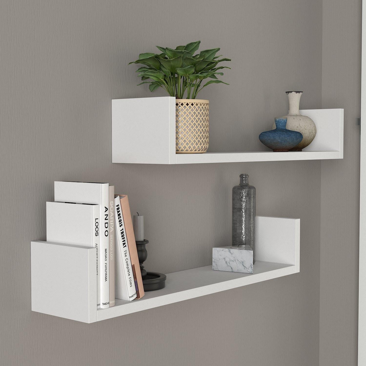 Iris - White in Weiss präsentiert im Onlineshop von KAQTU Design AG. Wandregal ist von Hanah Home