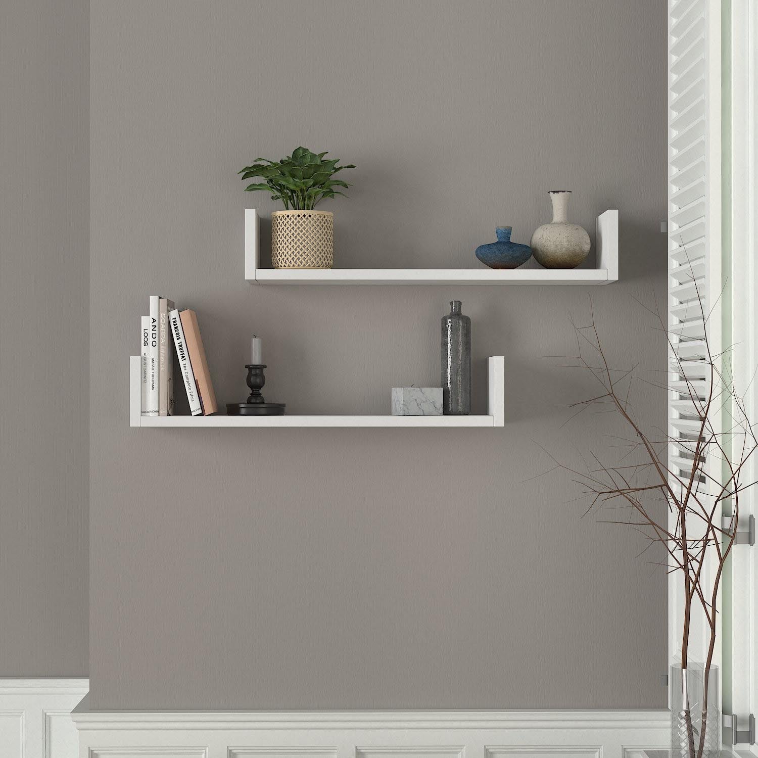 Iris - White in Weiss präsentiert im Onlineshop von KAQTU Design AG. Wandregal ist von Hanah Home