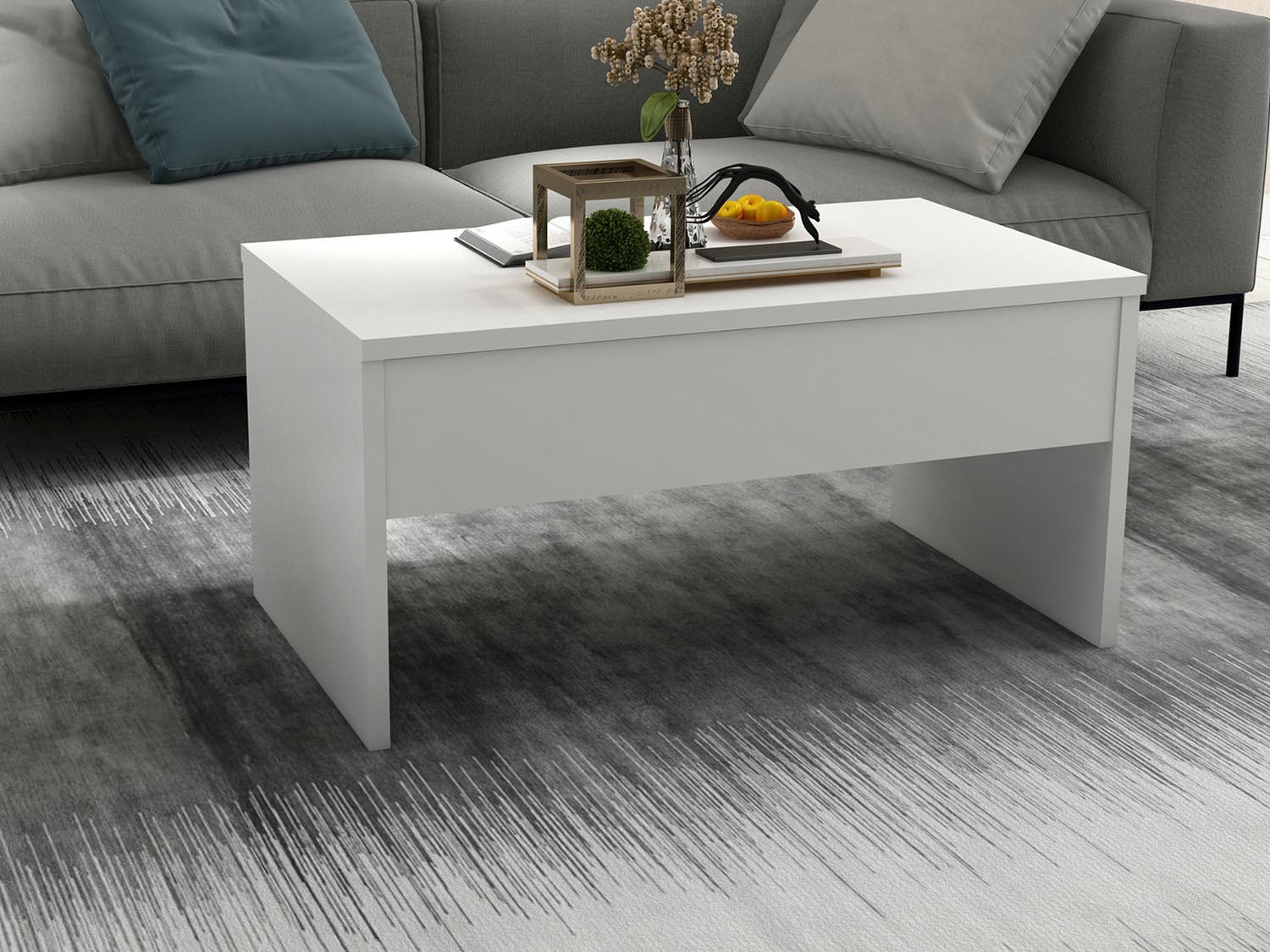 Akilli - White in Weiss präsentiert im Onlineshop von KAQTU Design AG. Beistelltisch ist von Hanah Home