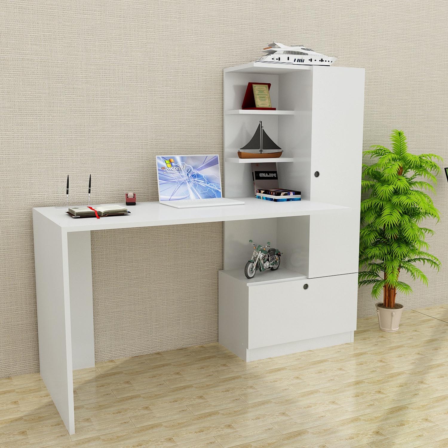 Merinos - White in Weiss präsentiert im Onlineshop von KAQTU Design AG. Schreibtisch ist von Hanah Home