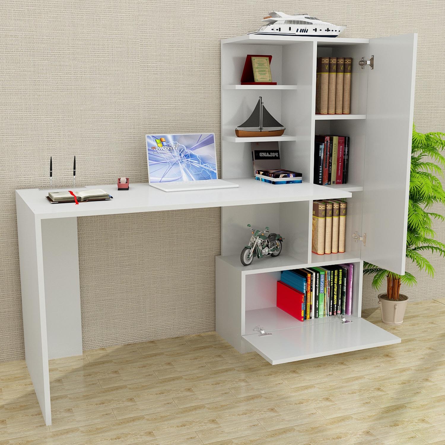 Merinos - White in Weiss präsentiert im Onlineshop von KAQTU Design AG. Schreibtisch ist von Hanah Home