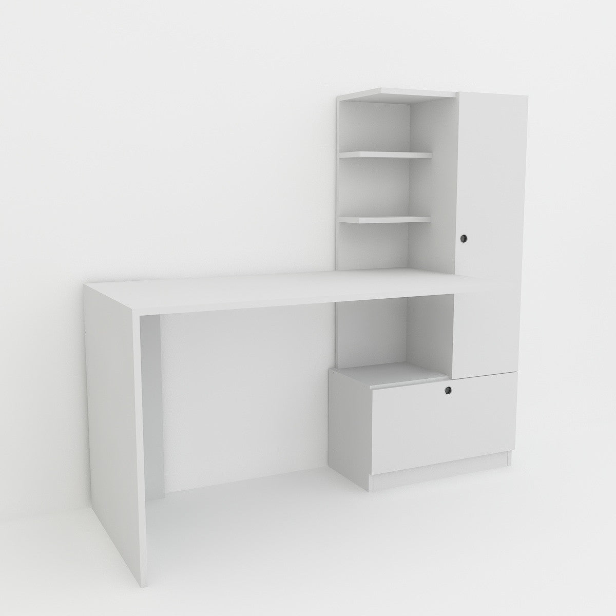 Merinos - White in Weiss präsentiert im Onlineshop von KAQTU Design AG. Schreibtisch ist von Hanah Home