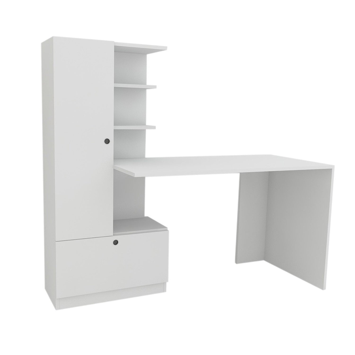 Domingos - White in Weiss präsentiert im Onlineshop von KAQTU Design AG. Schreibtisch ist von Hanah Home