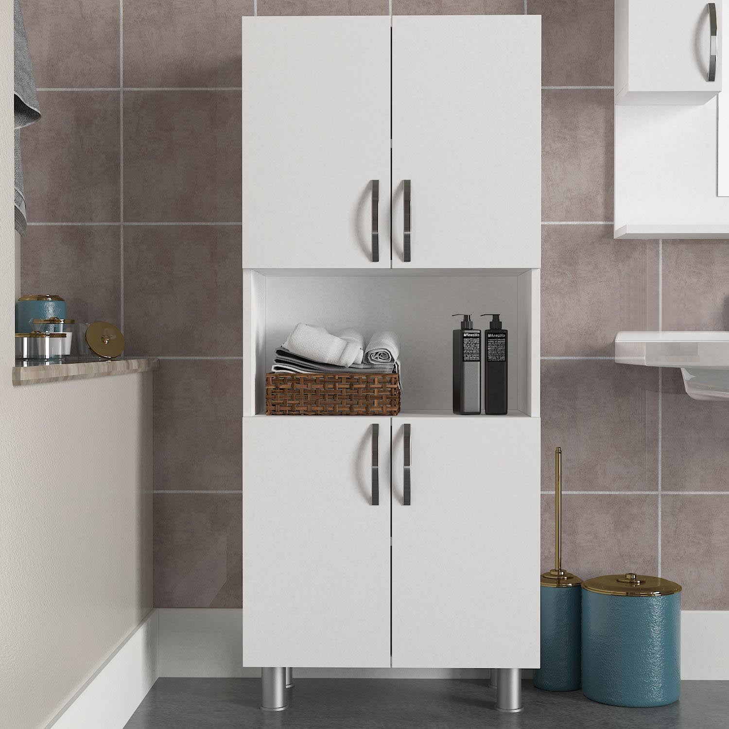 William - White in Weiss präsentiert im Onlineshop von KAQTU Design AG. Kommode ist von Hanah Home