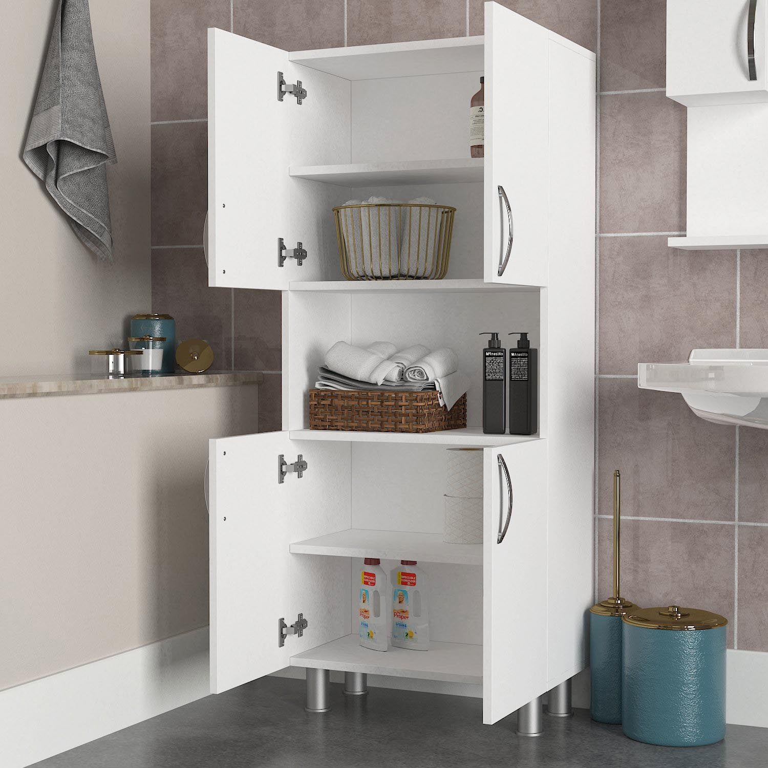 William - White in Weiss präsentiert im Onlineshop von KAQTU Design AG. Kommode ist von Hanah Home