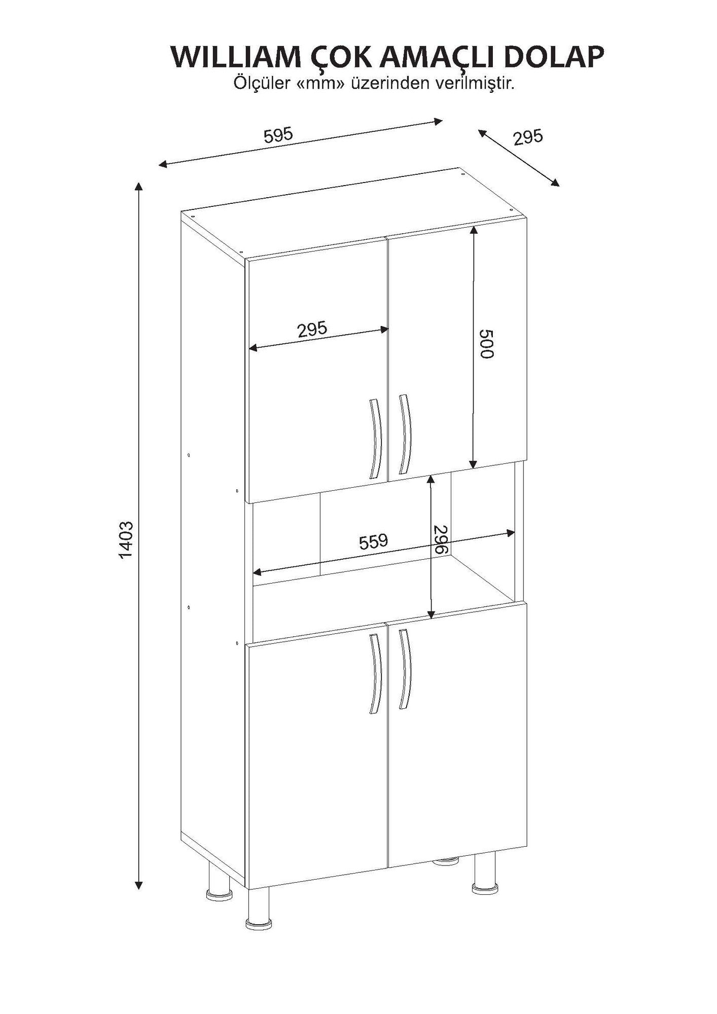 William - White in Weiss präsentiert im Onlineshop von KAQTU Design AG. Kommode ist von Hanah Home