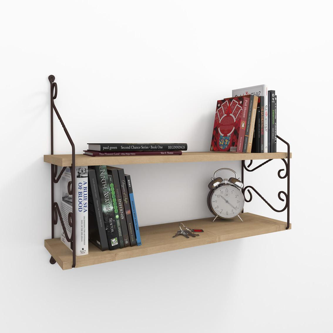 Seramoni 2'li - Oak in Eiche präsentiert im Onlineshop von KAQTU Design AG. Wandregal ist von Hanah Home