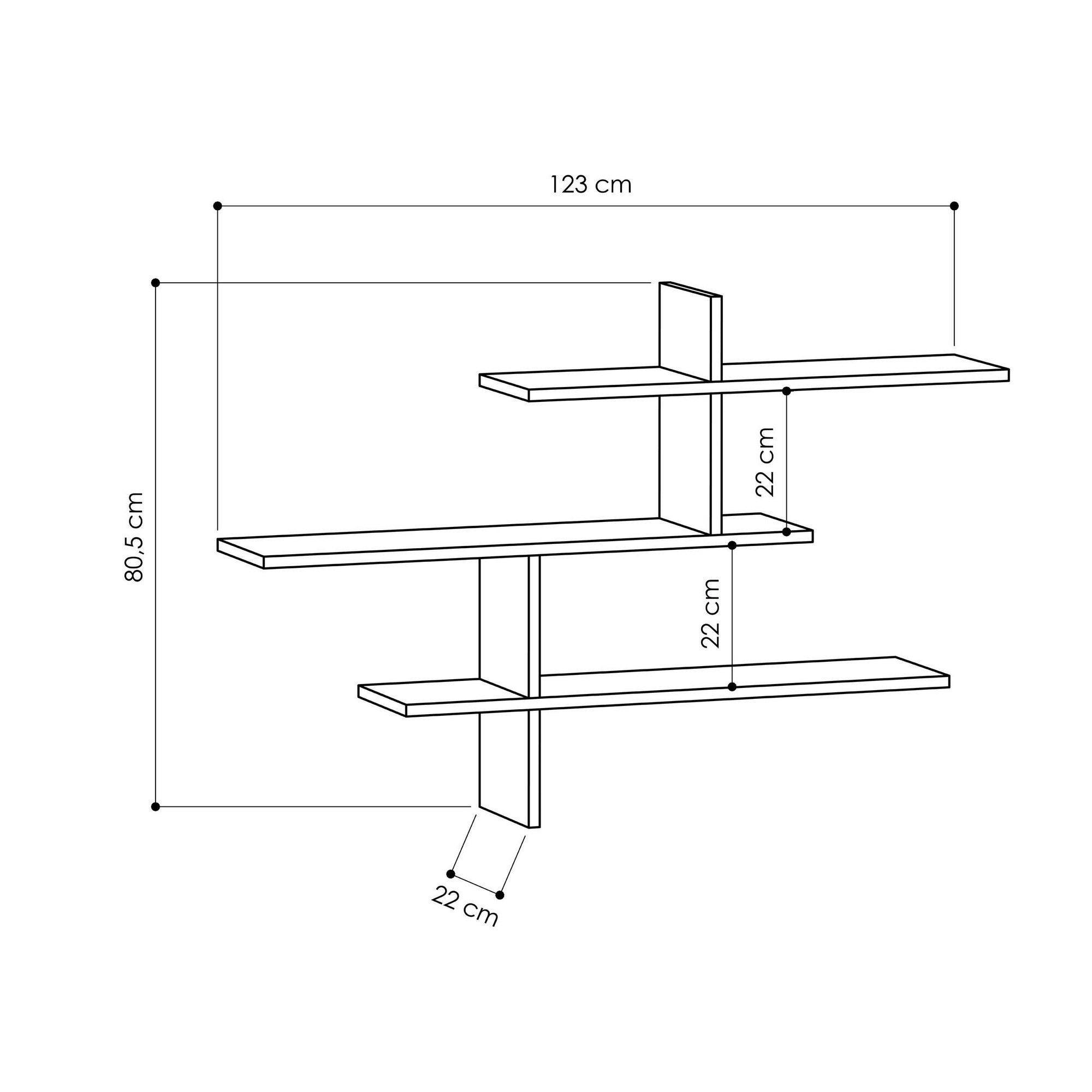 Leo - Oak in Eiche präsentiert im Onlineshop von KAQTU Design AG. Wandregal ist von Hanah Home