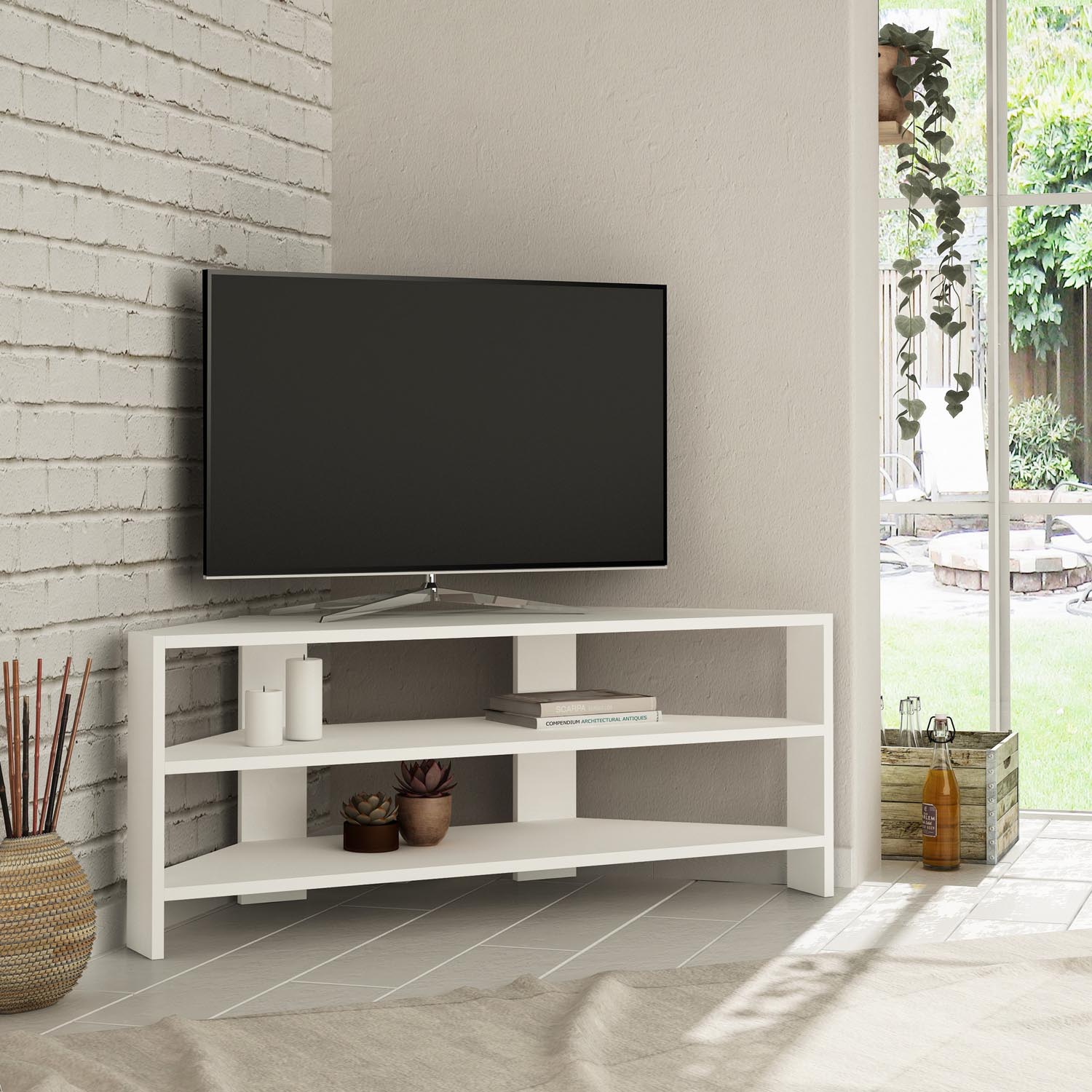 Thales Corner - White in Weiss präsentiert im Onlineshop von KAQTU Design AG. Sideboard ist von Hanah Home