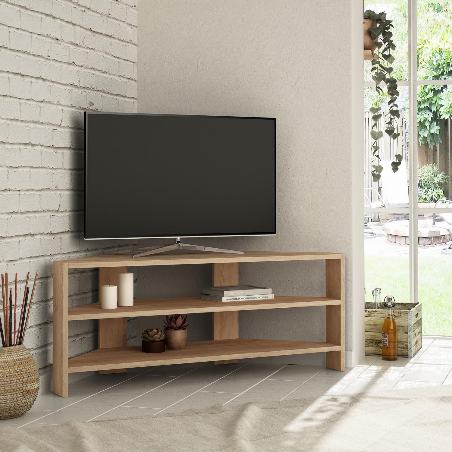 Thales Corner - Oak in Eiche präsentiert im Onlineshop von KAQTU Design AG. Sideboard ist von Hanah Home