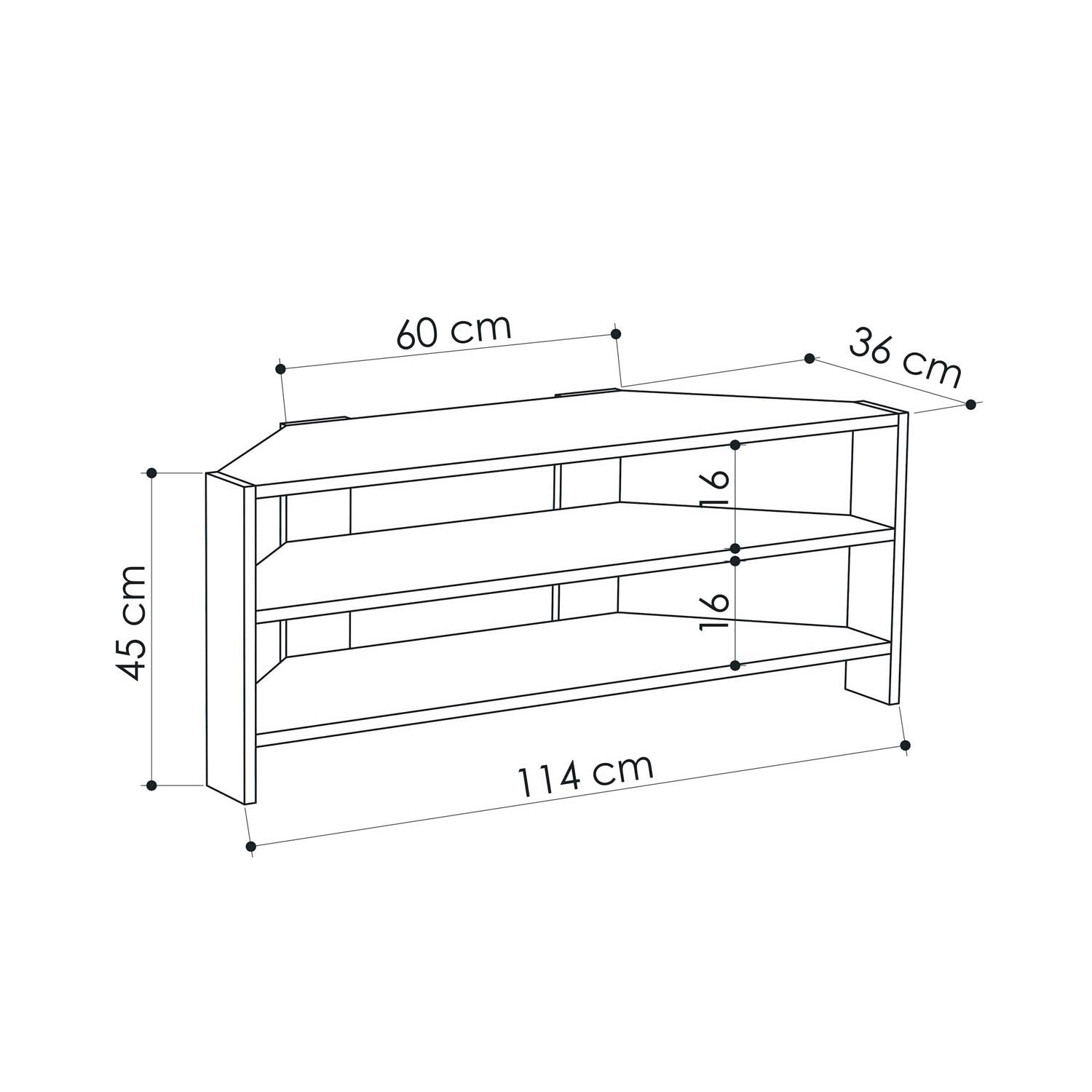 Thales Corner - Oak in Eiche präsentiert im Onlineshop von KAQTU Design AG. Sideboard ist von Hanah Home