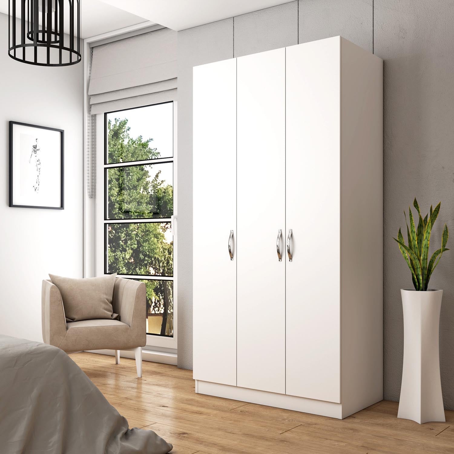 FRN-12023 in Weiss präsentiert im Onlineshop von KAQTU Design AG. Garderobe ist von Hanah Home