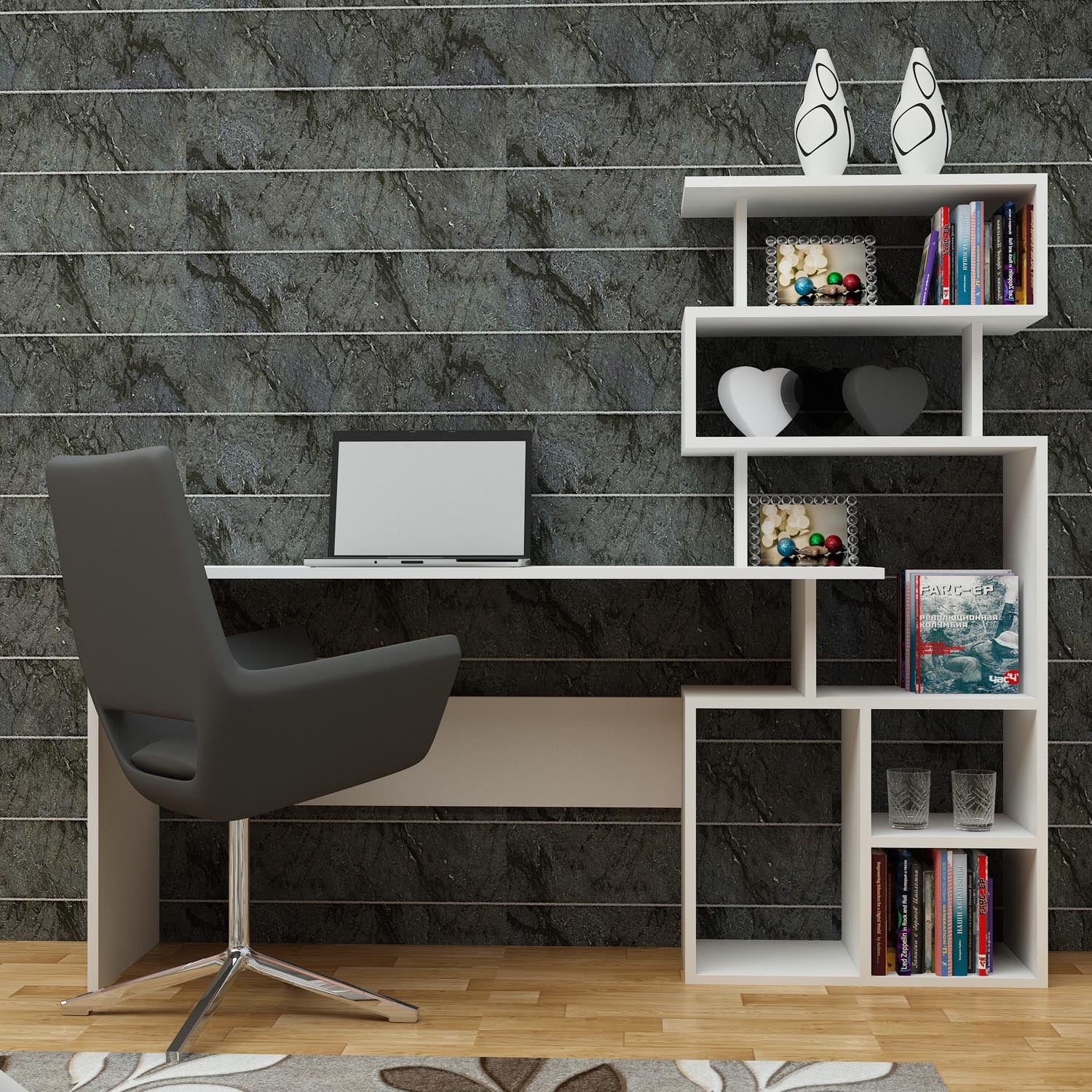 Next - White in Weiss präsentiert im Onlineshop von KAQTU Design AG. Schreibtisch ist von Hanah Home