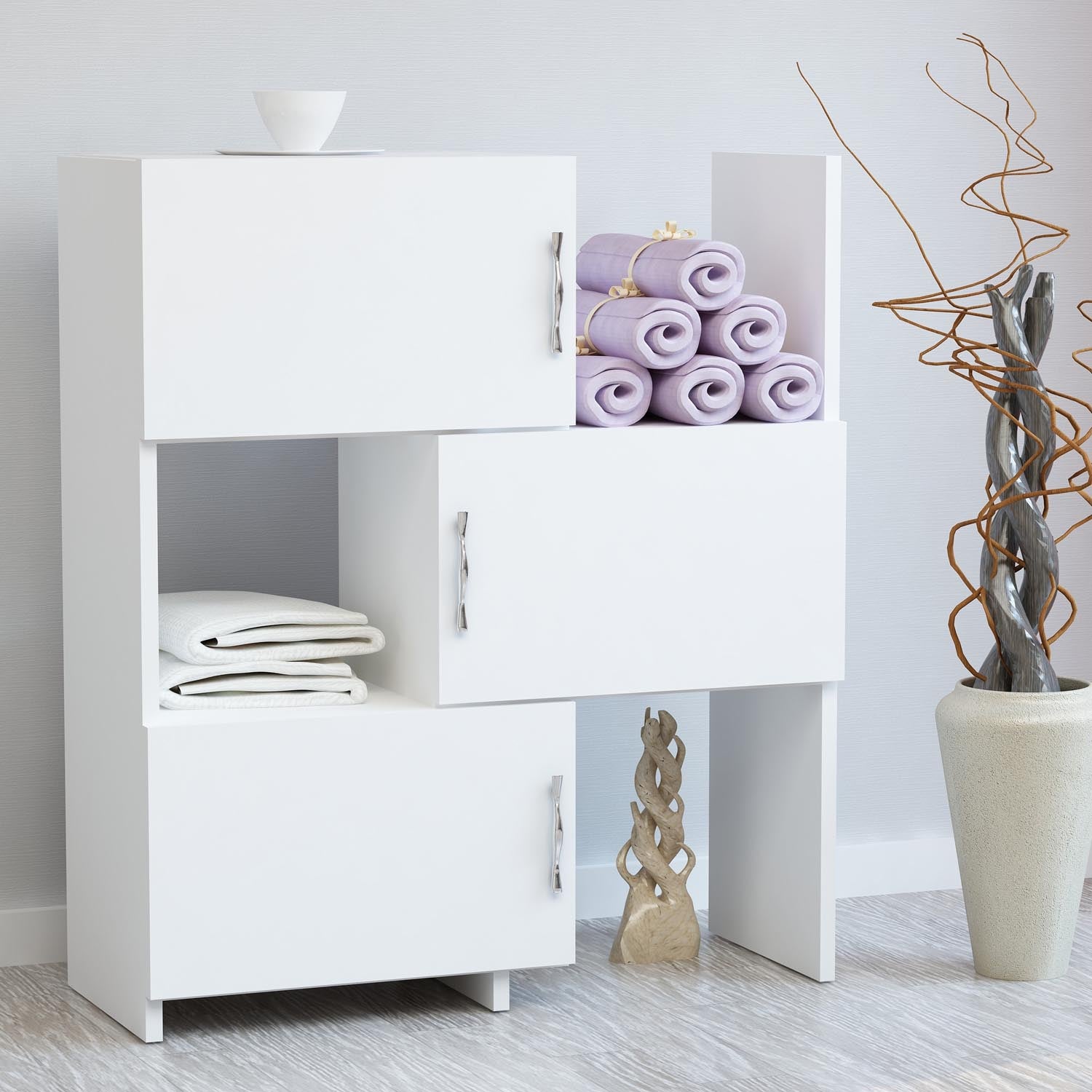 Anna - White in Weiss präsentiert im Onlineshop von KAQTU Design AG. Cabinet ist von Hanah Home