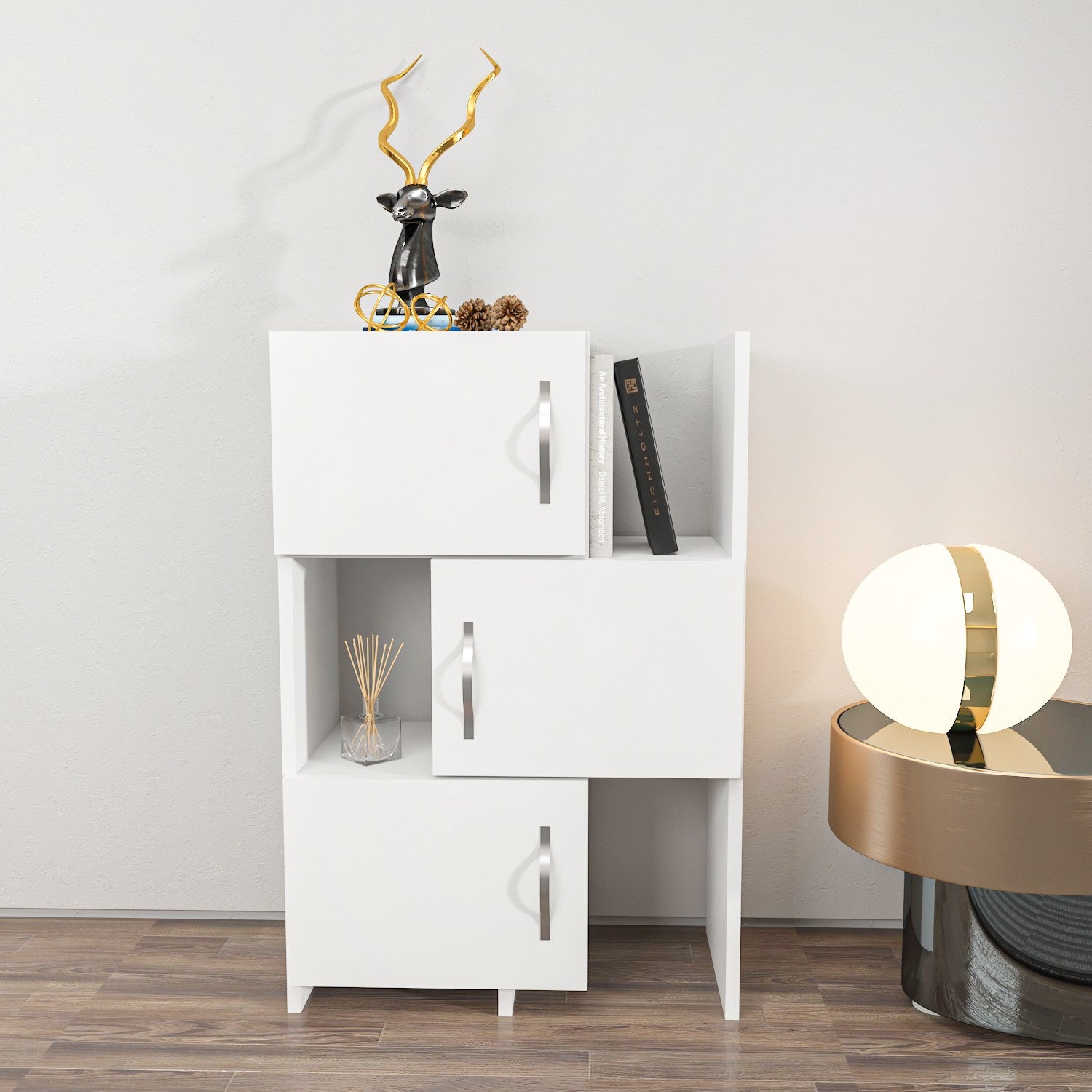 Anna - White in Weiss präsentiert im Onlineshop von KAQTU Design AG. Cabinet ist von Hanah Home