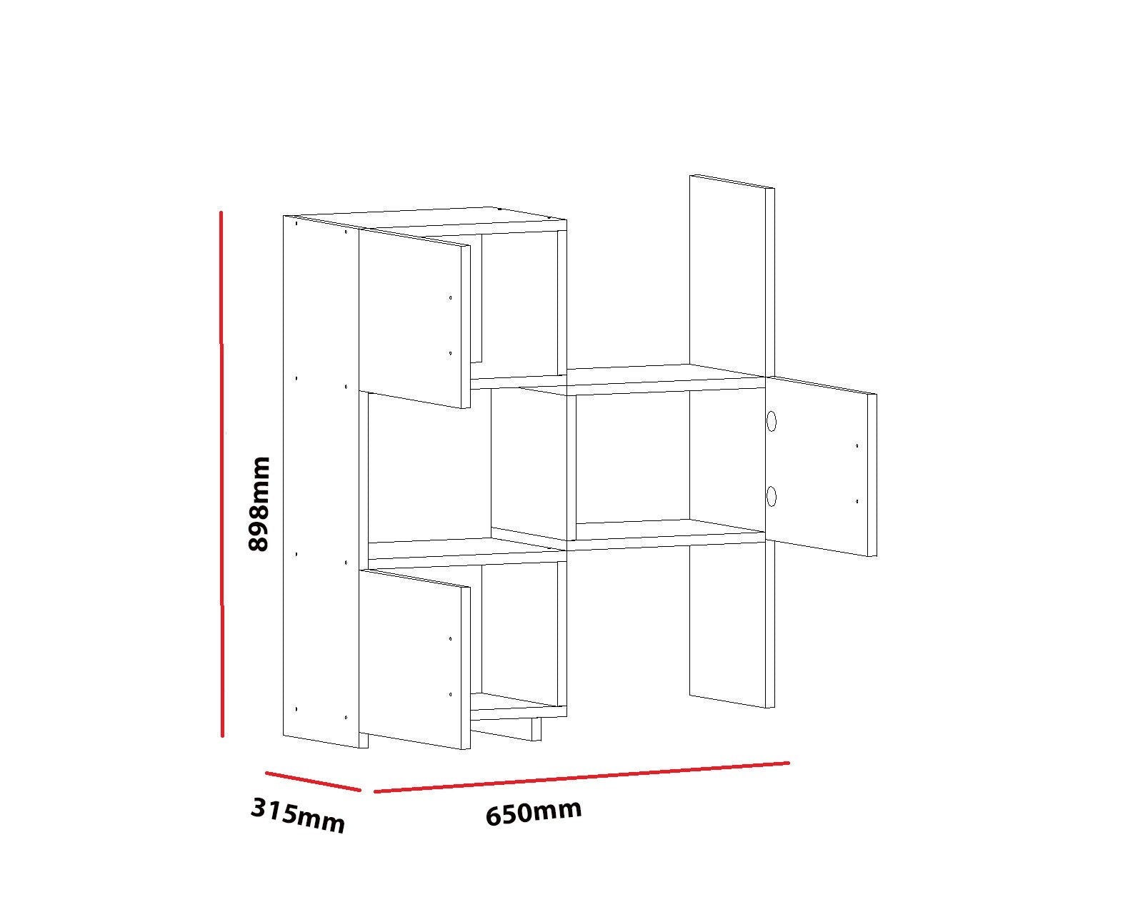 Anna - White in Weiss präsentiert im Onlineshop von KAQTU Design AG. Cabinet ist von Hanah Home