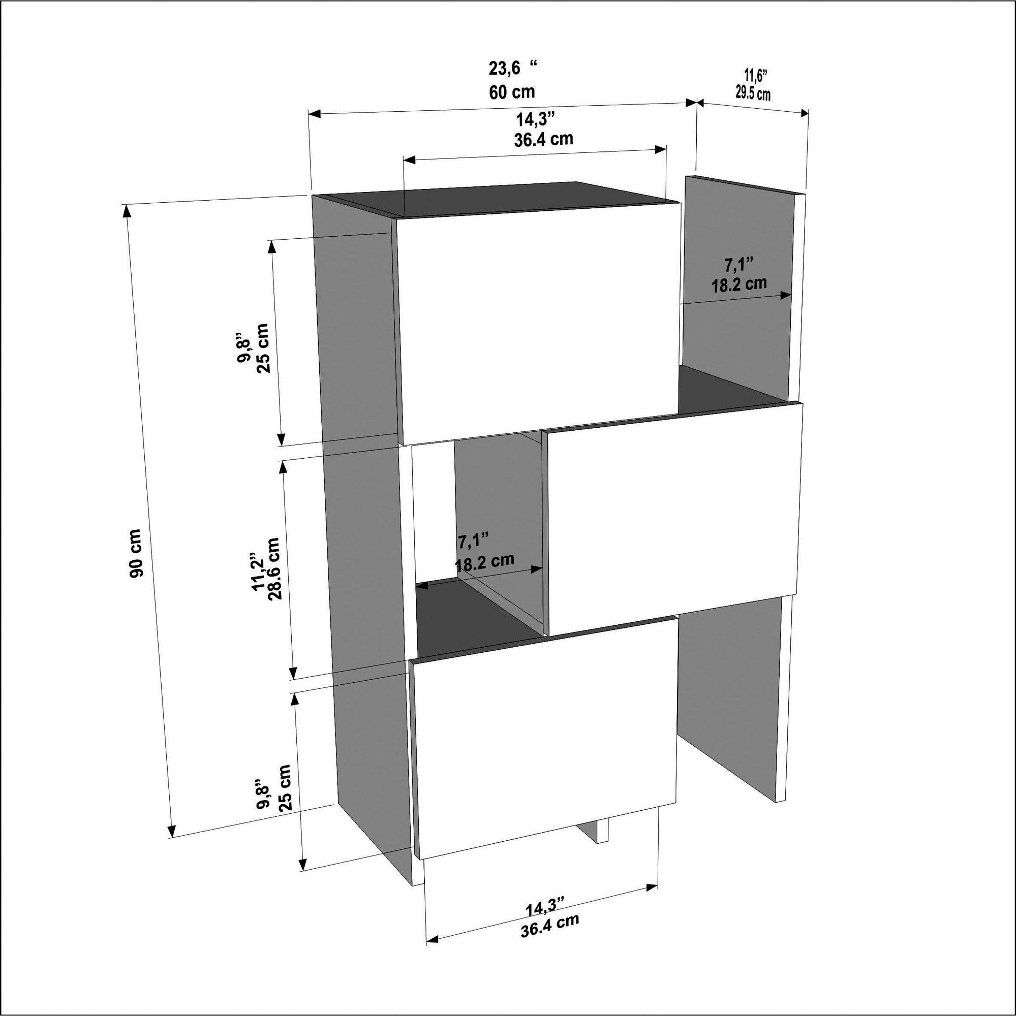 Anna - White in Weiss präsentiert im Onlineshop von KAQTU Design AG. Cabinet ist von Hanah Home