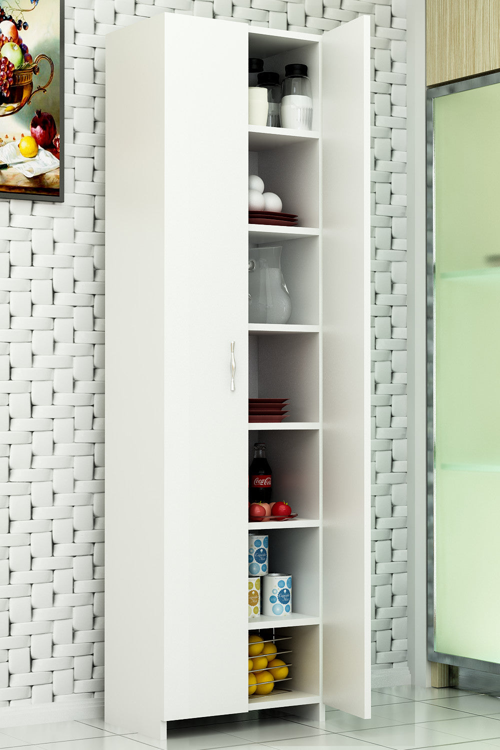 Atlantis - White in Weiss präsentiert im Onlineshop von KAQTU Design AG. Cabinet ist von Hanah Home