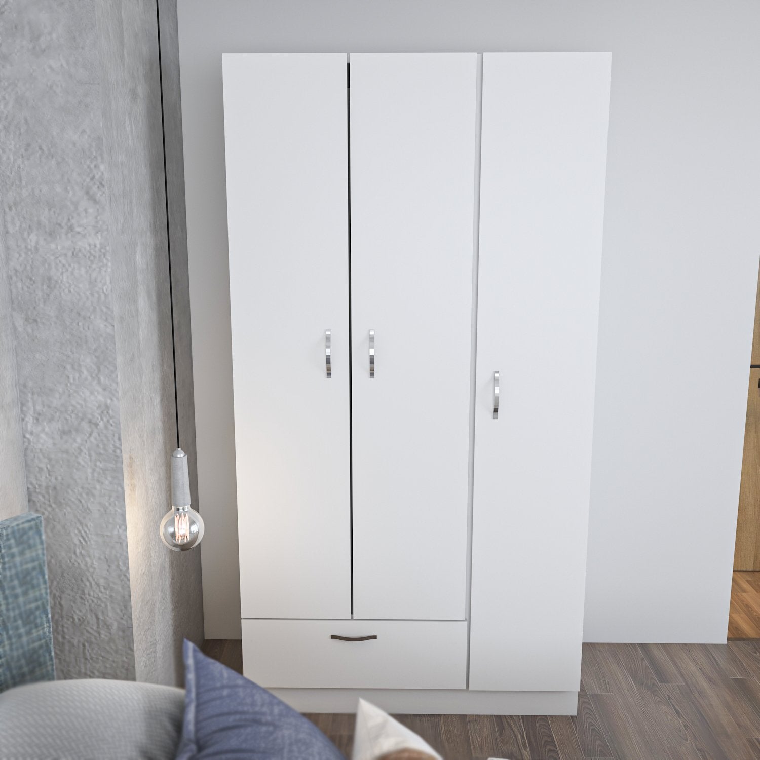 Gabi in Weiss präsentiert im Onlineshop von KAQTU Design AG. Garderobe ist von Hanah Home