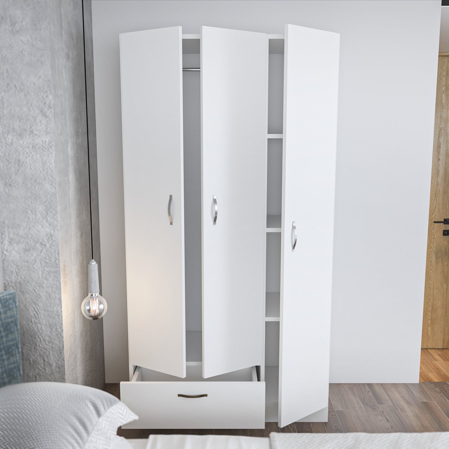 Gabi in Weiss präsentiert im Onlineshop von KAQTU Design AG. Garderobe ist von Hanah Home