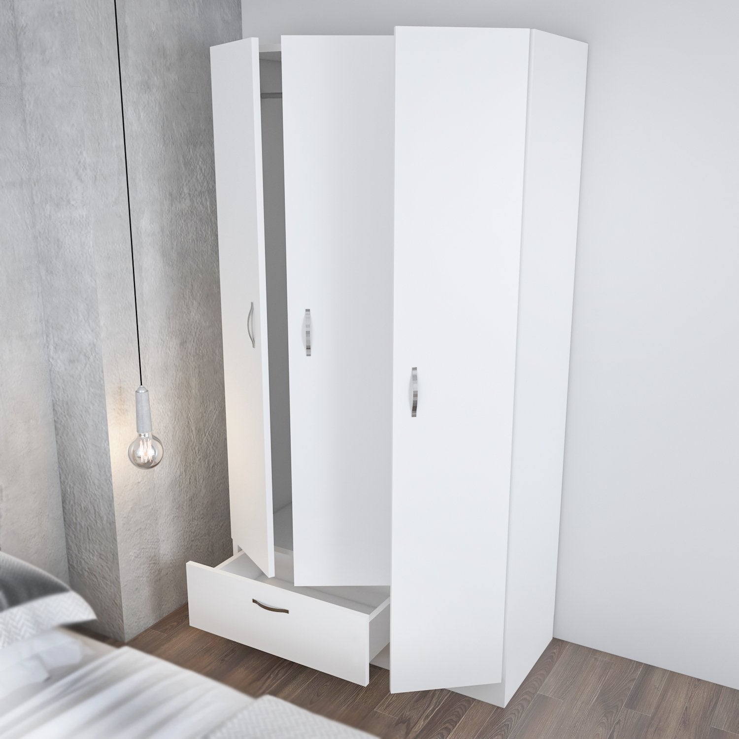 Gabi in Weiss präsentiert im Onlineshop von KAQTU Design AG. Garderobe ist von Hanah Home