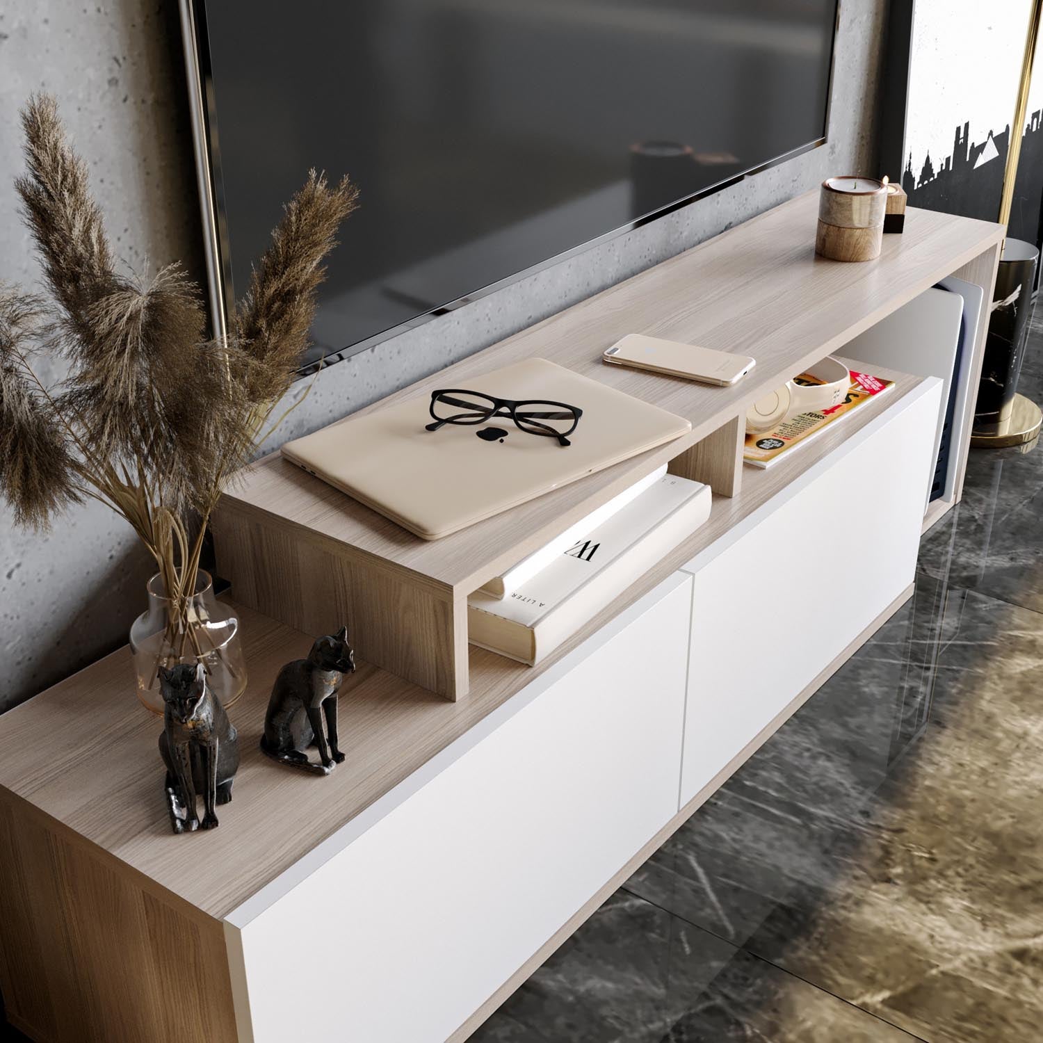 Nexera - Cordoba, White in Cordoba
 Weiss präsentiert im Onlineshop von KAQTU Design AG. Sideboard ist von Hanah Home