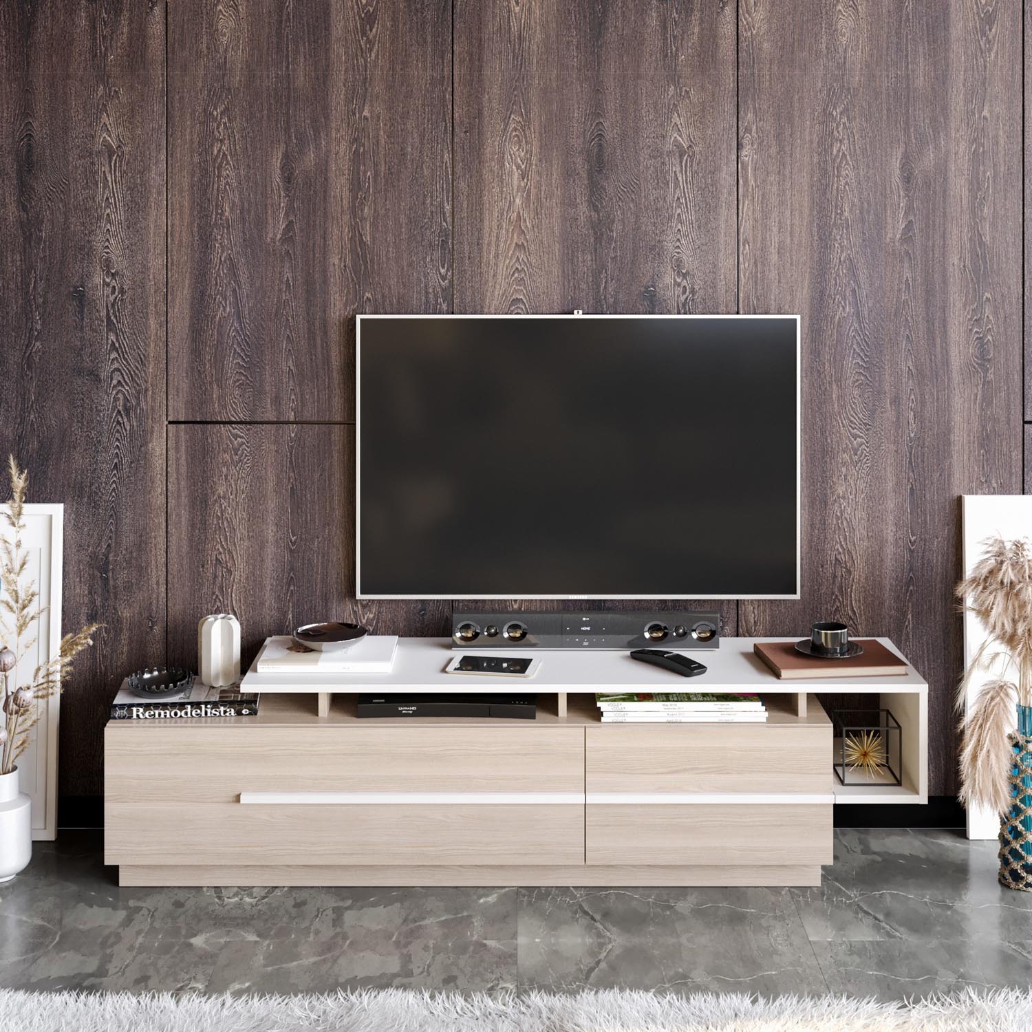 Pia - Cordoba, White in Cordoba
 Weiss präsentiert im Onlineshop von KAQTU Design AG. Sideboard ist von Hanah Home