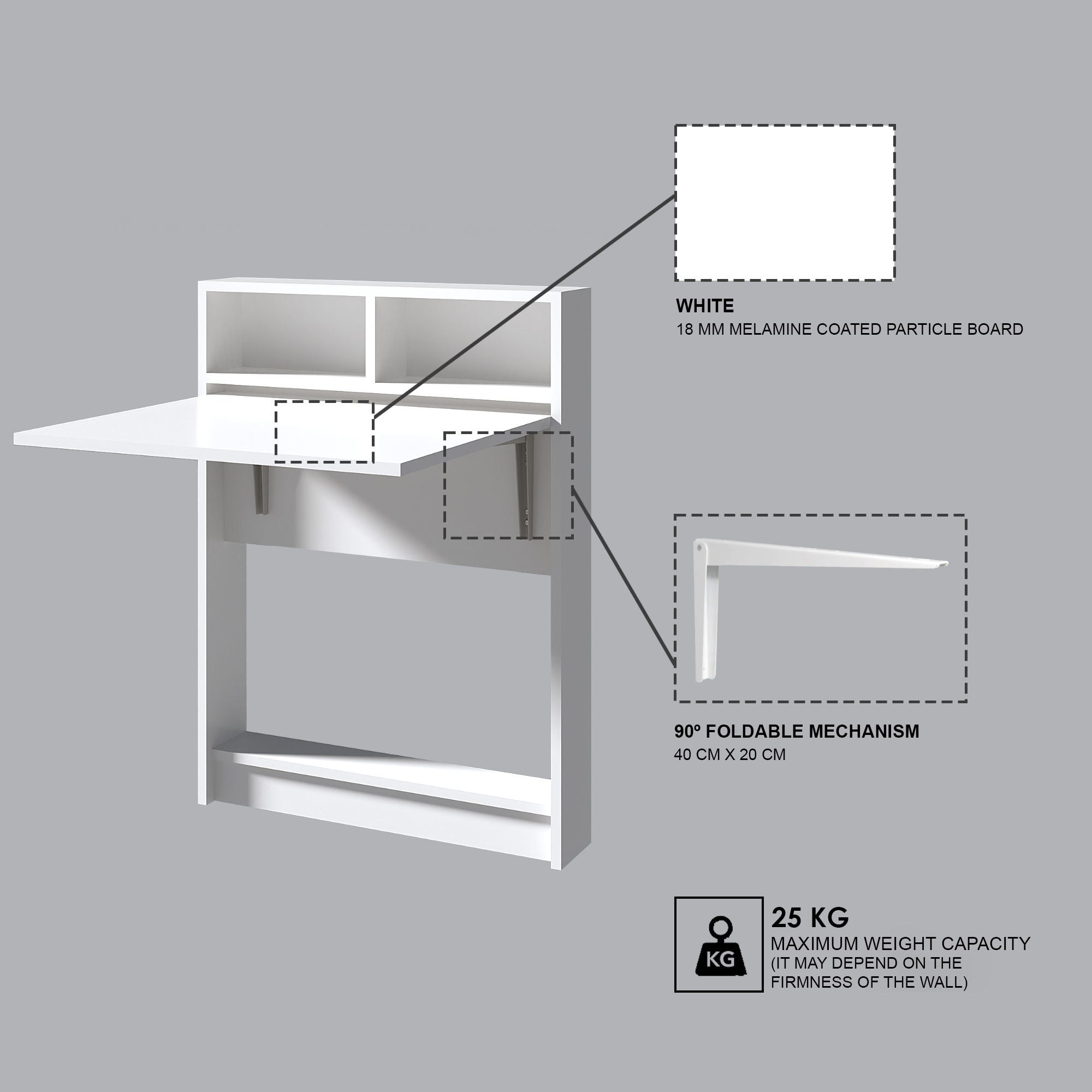 Bracked - White in Weiss präsentiert im Onlineshop von KAQTU Design AG. Esstisch ist von Hanah Home