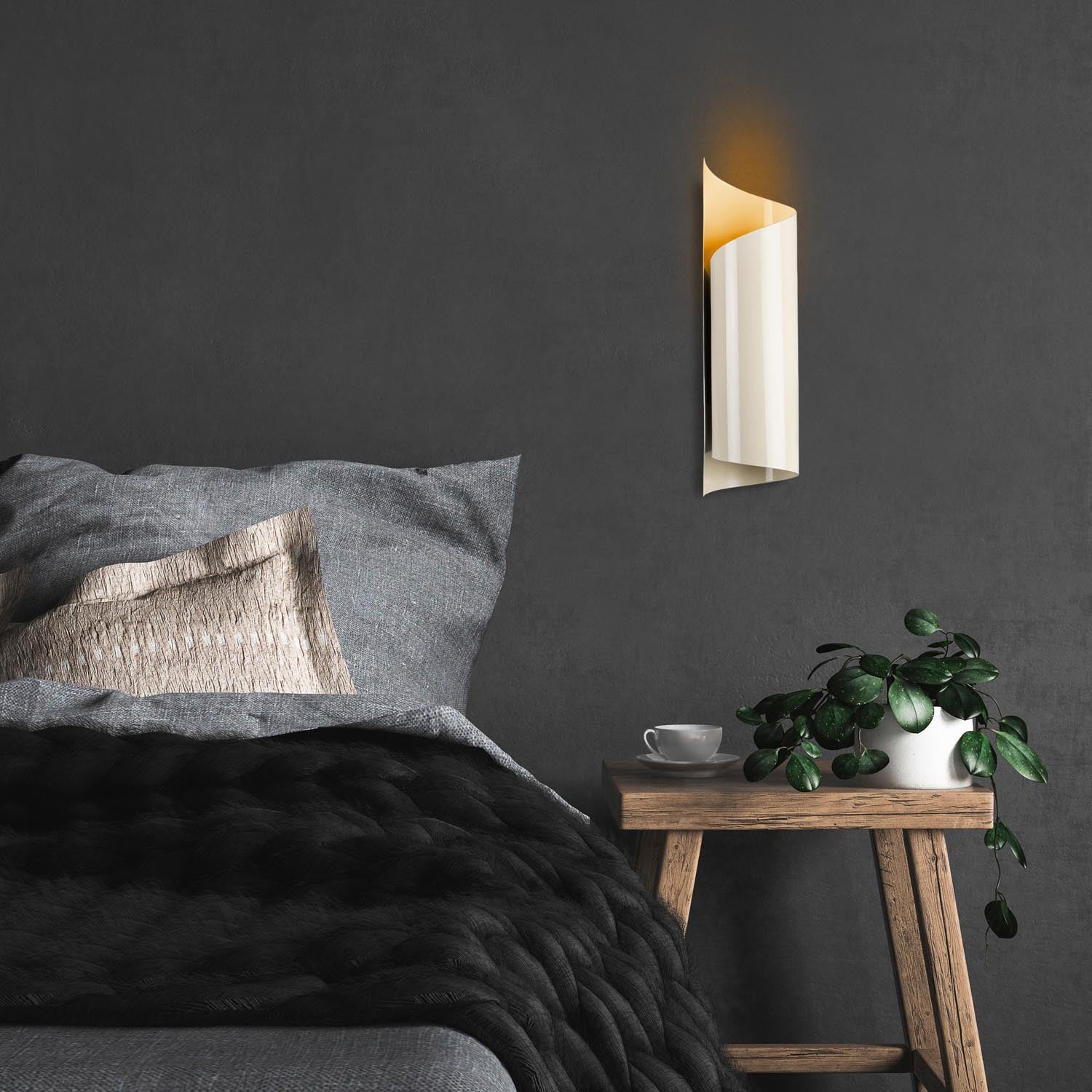 GMN-000012 in Sahne präsentiert im Onlineshop von KAQTU Design AG. Wandleuchte ist von Opviq