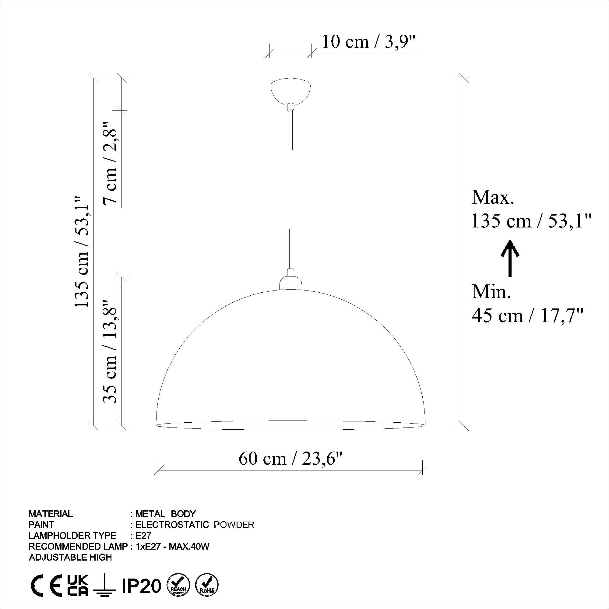 KURE-60-236-RETRO in Antiquation präsentiert im Onlineshop von KAQTU Design AG. Pendelleuchte ist von Opviq