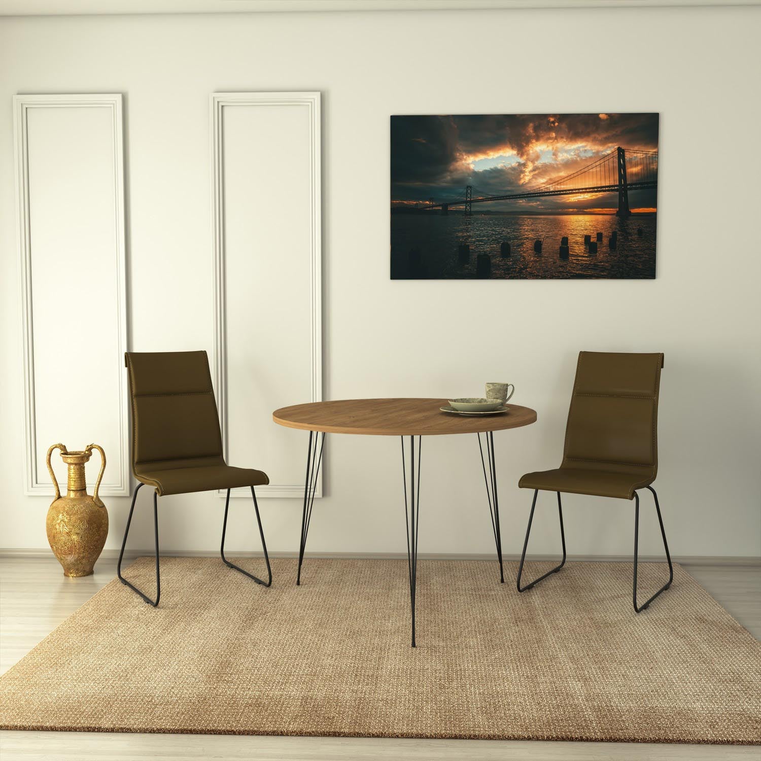 Sandalf - Caucasian Oak in Kaukasische Eiche präsentiert im Onlineshop von KAQTU Design AG. Esstisch ist von Hanah Home