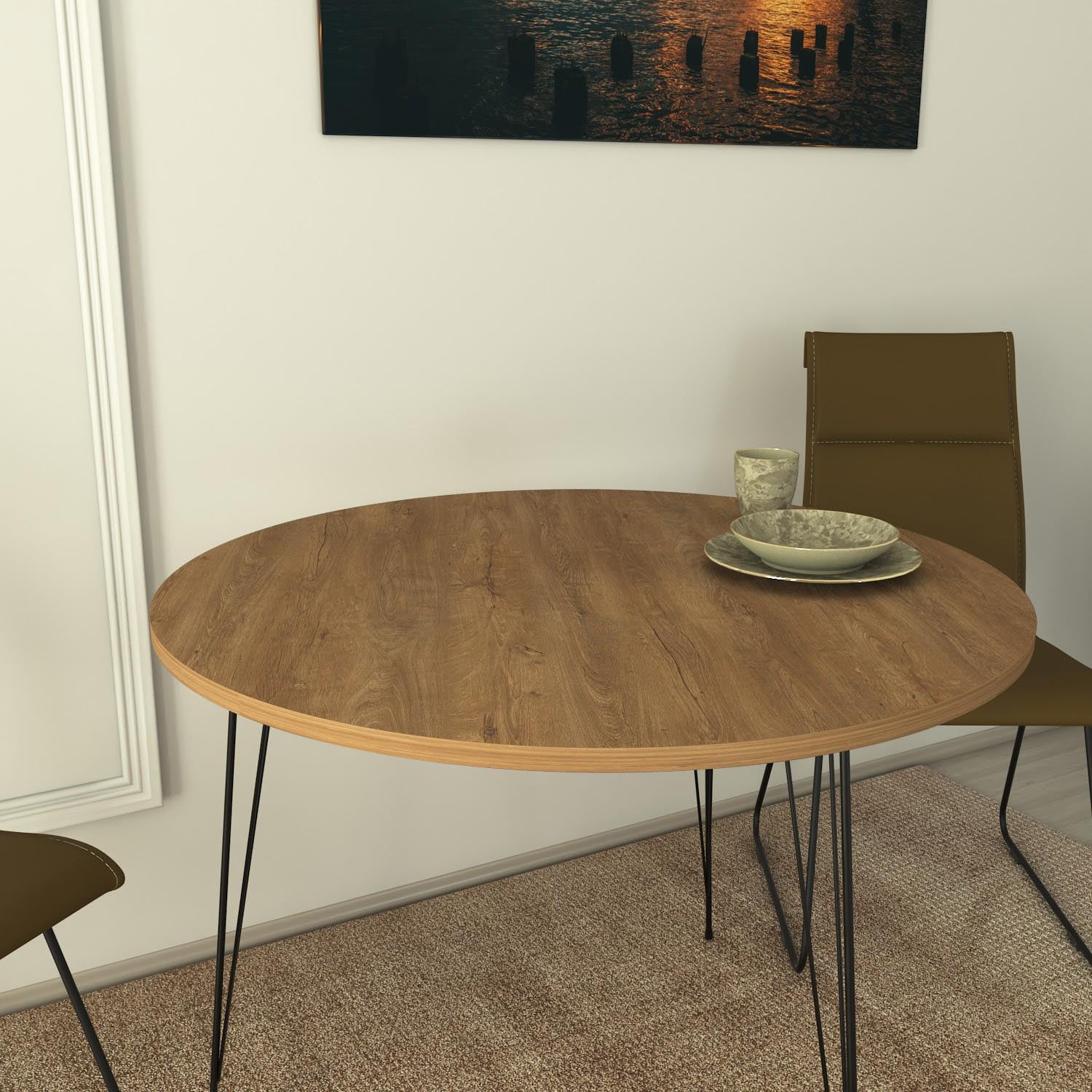 Sandalf - Caucasian Oak in Kaukasische Eiche präsentiert im Onlineshop von KAQTU Design AG. Esstisch ist von Hanah Home