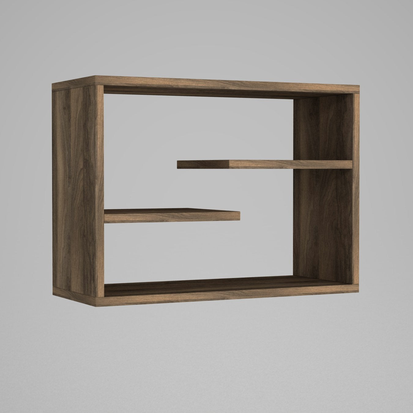 Tino - Walnut in Walnuss präsentiert im Onlineshop von KAQTU Design AG. Wandregal ist von Hanah Home