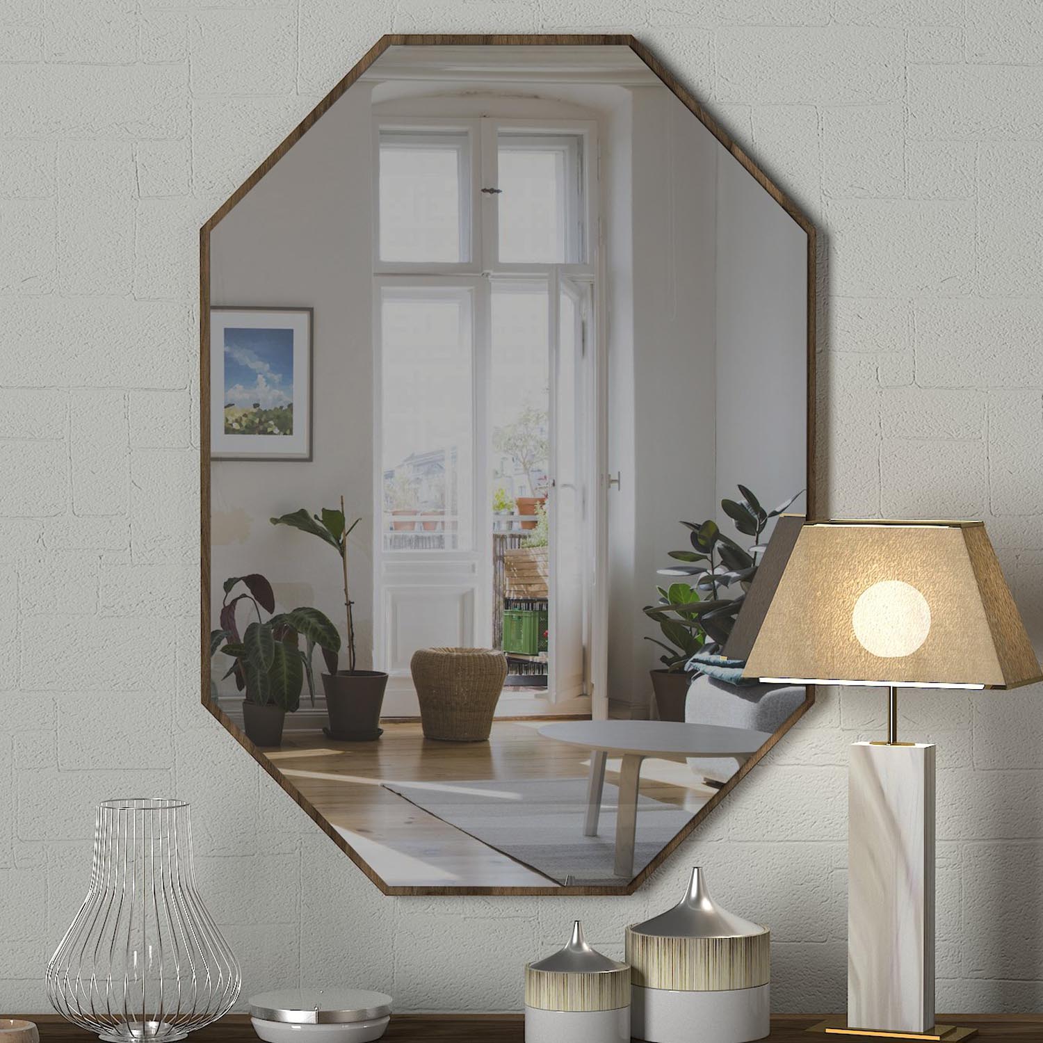 Lost - Walnut in Walnuss präsentiert im Onlineshop von KAQTU Design AG. Spiegel ist von Hanah Home