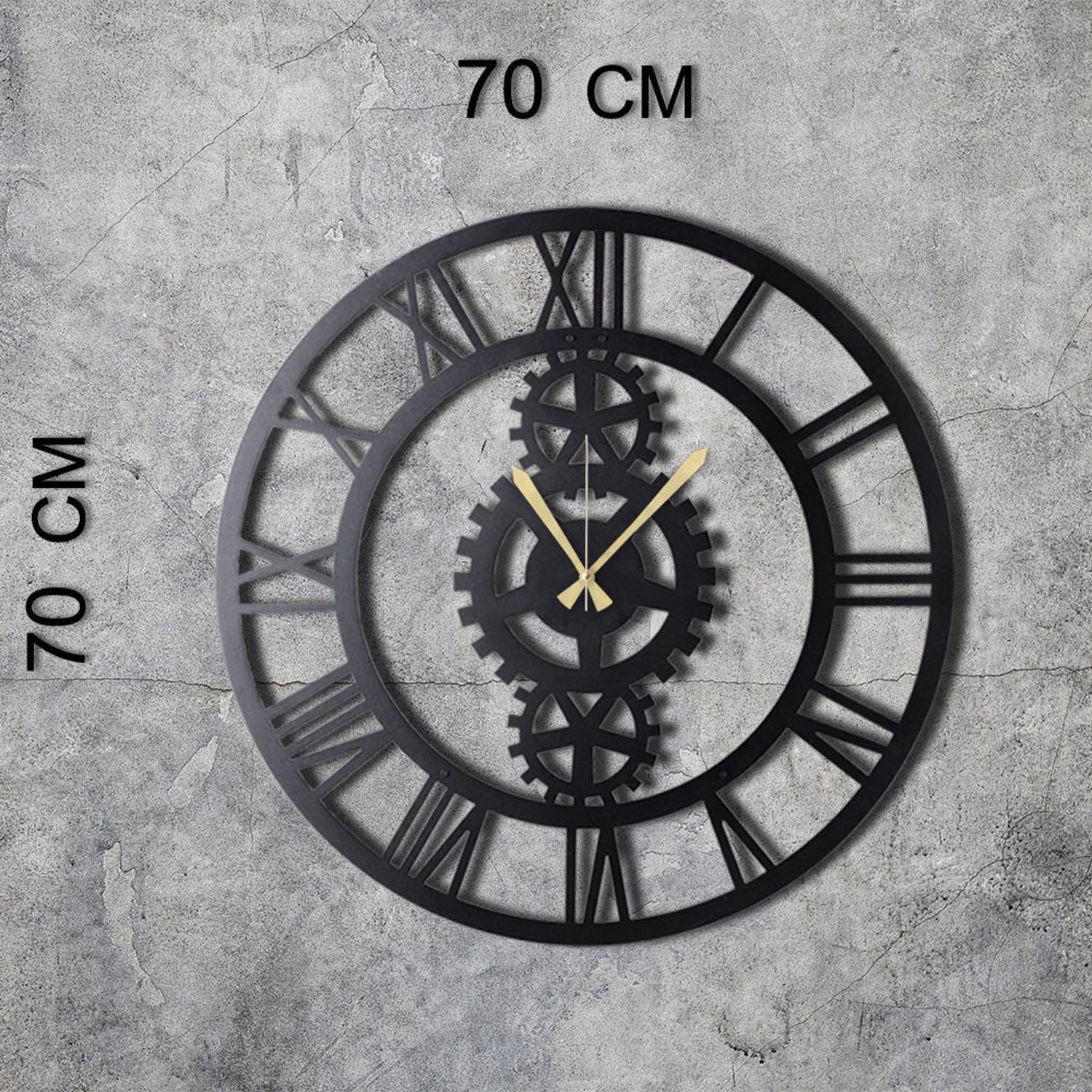 Gear XL in Schwarz präsentiert im Onlineshop von KAQTU Design AG. Wanduhr ist von Wallity
