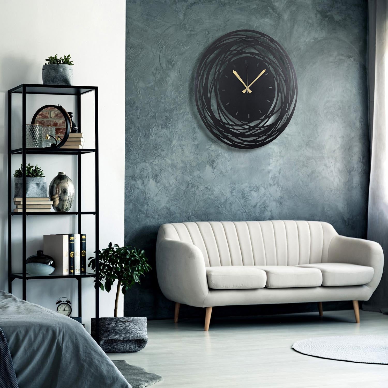 WATCH-042 in Schwarz präsentiert im Onlineshop von KAQTU Design AG. Wanduhr ist von Wallity