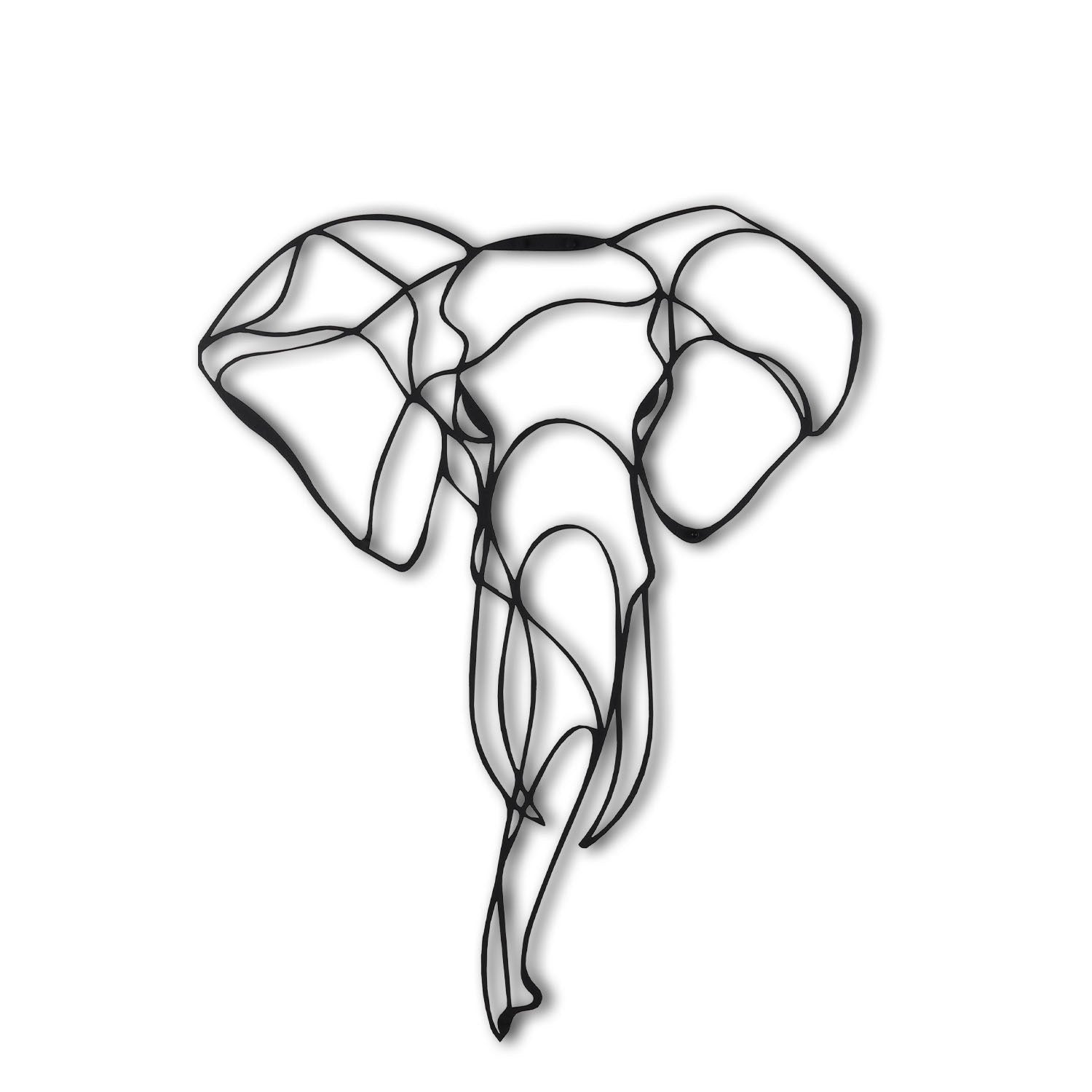 Elephant 2 in Schwarz präsentiert im Onlineshop von KAQTU Design AG. Wanddeko ist von Wallity
