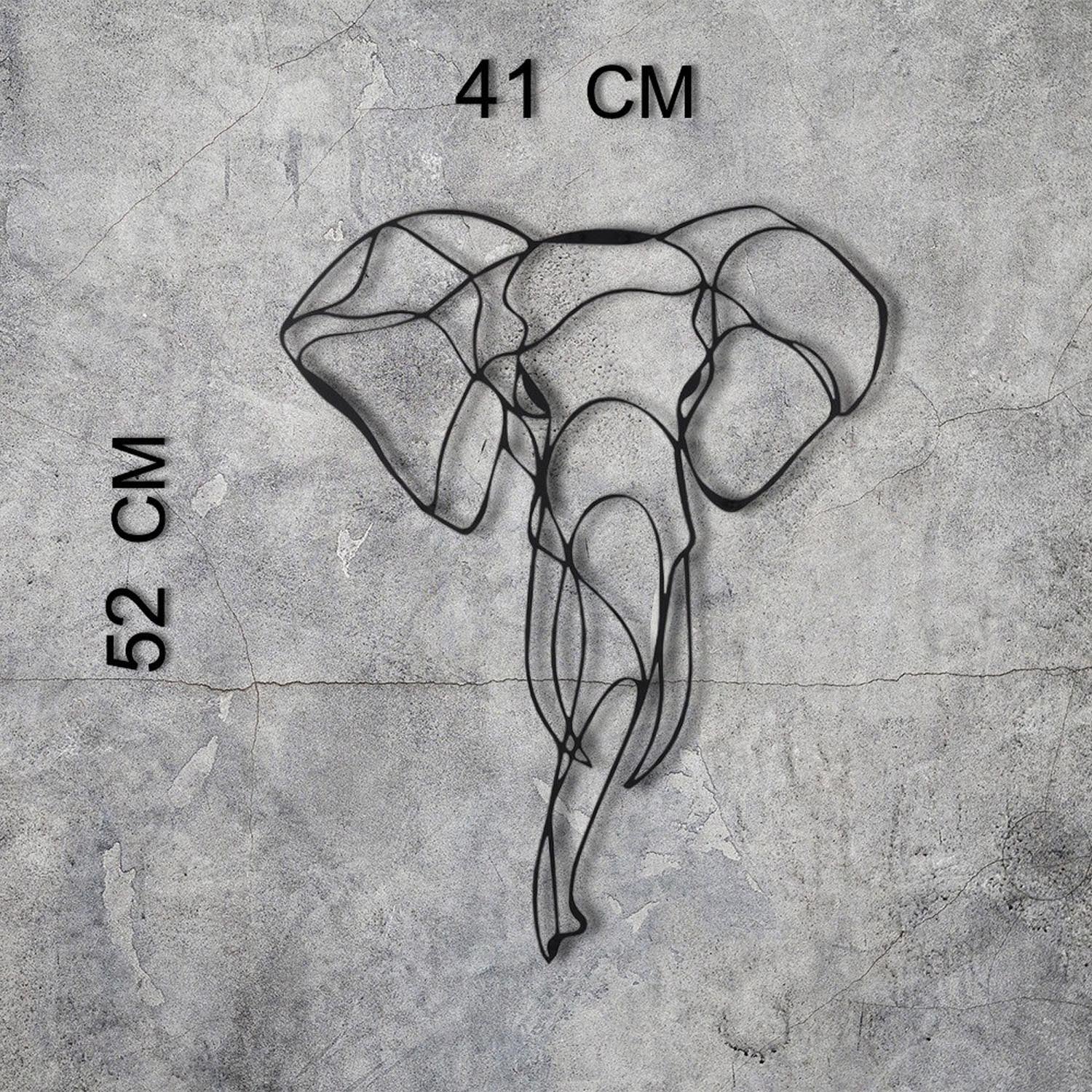 Elephant 2 in Schwarz präsentiert im Onlineshop von KAQTU Design AG. Wanddeko ist von Wallity
