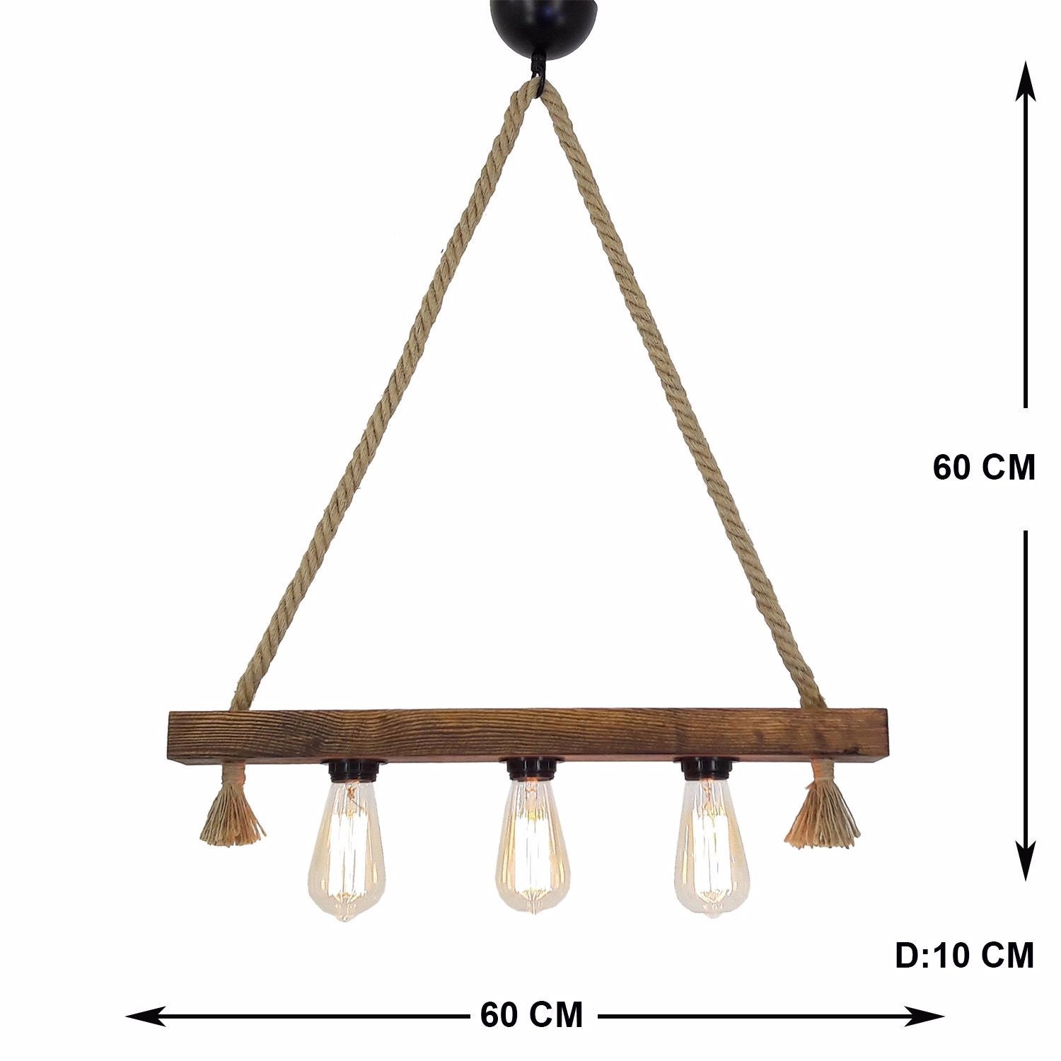 Kütük Halat 2 in Walnuss präsentiert im Onlineshop von KAQTU Design AG. Pendelleuchte ist von Opviq