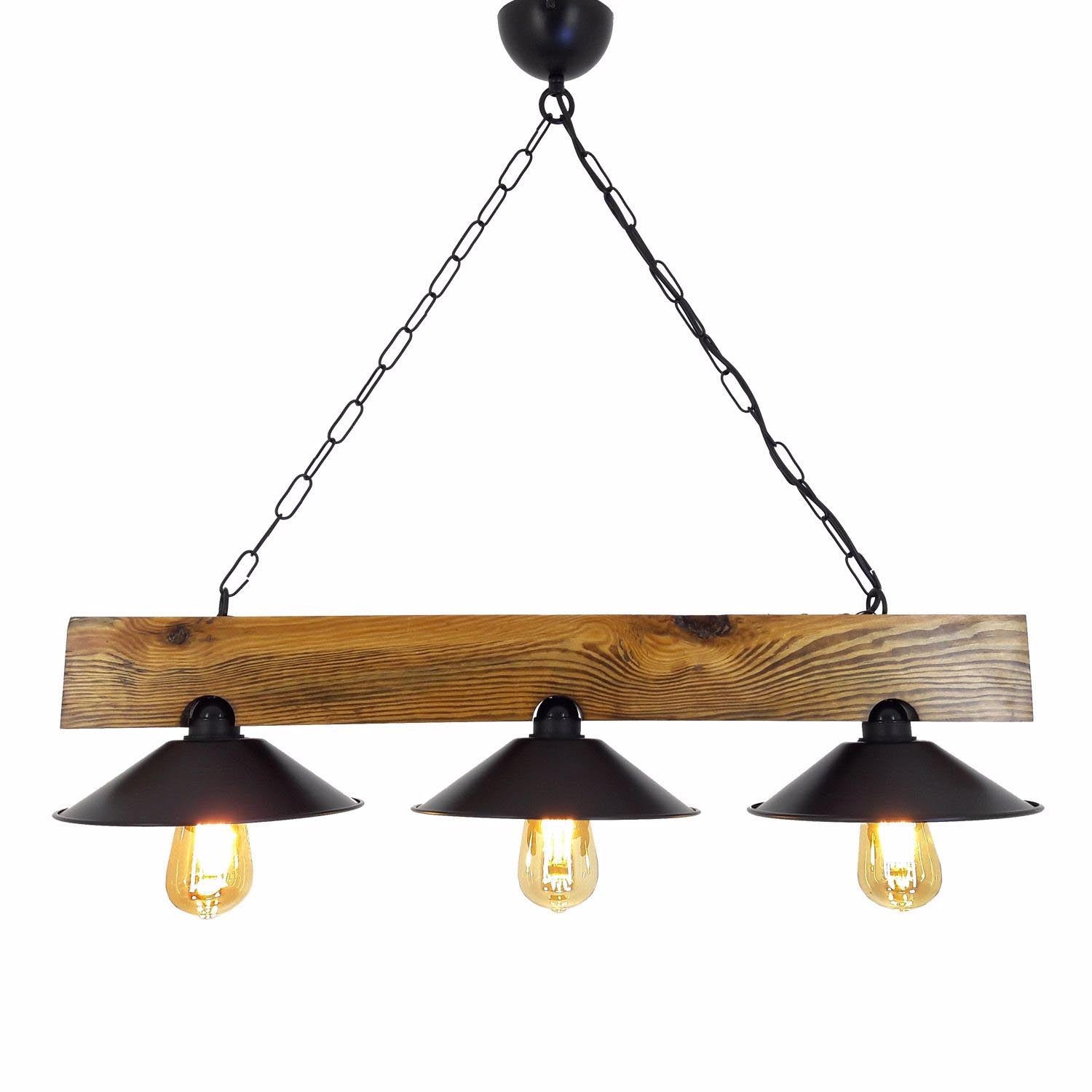 Üç Şapka Avize in Walnuss Schwarz präsentiert im Onlineshop von KAQTU Design AG. Pendelleuchte ist von Opviq