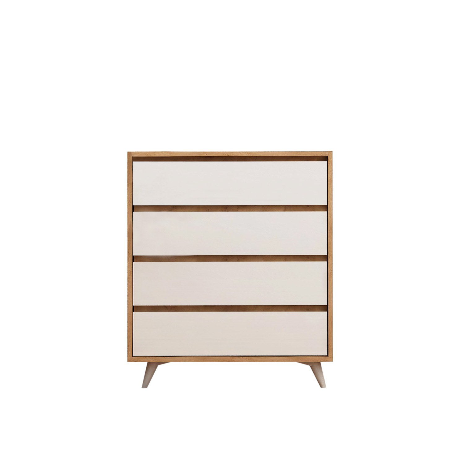 Suvera in Eiche Weiss präsentiert im Onlineshop von KAQTU Design AG. Kommode ist von Hanah Home