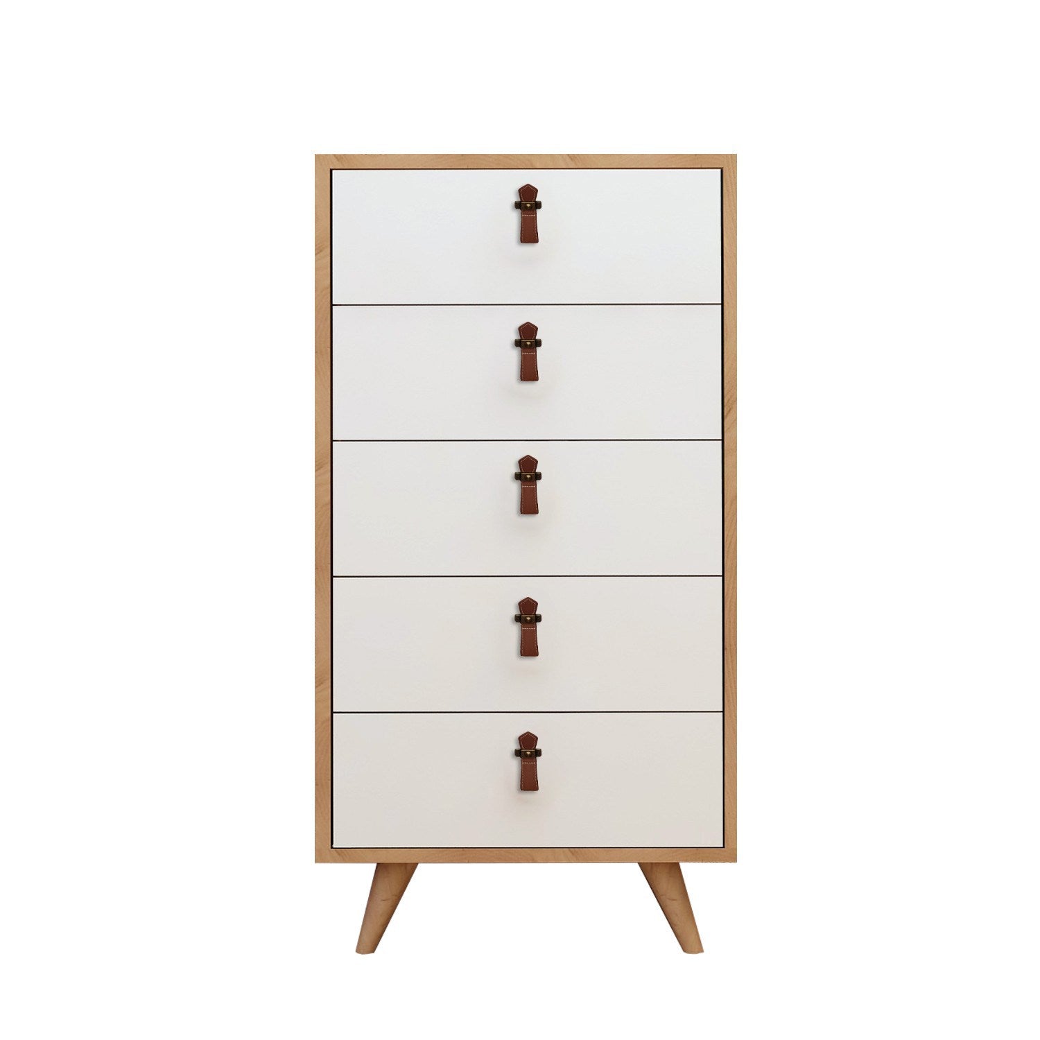 Frenzu in Eiche Weiss präsentiert im Onlineshop von KAQTU Design AG. Kommode ist von Hanah Home