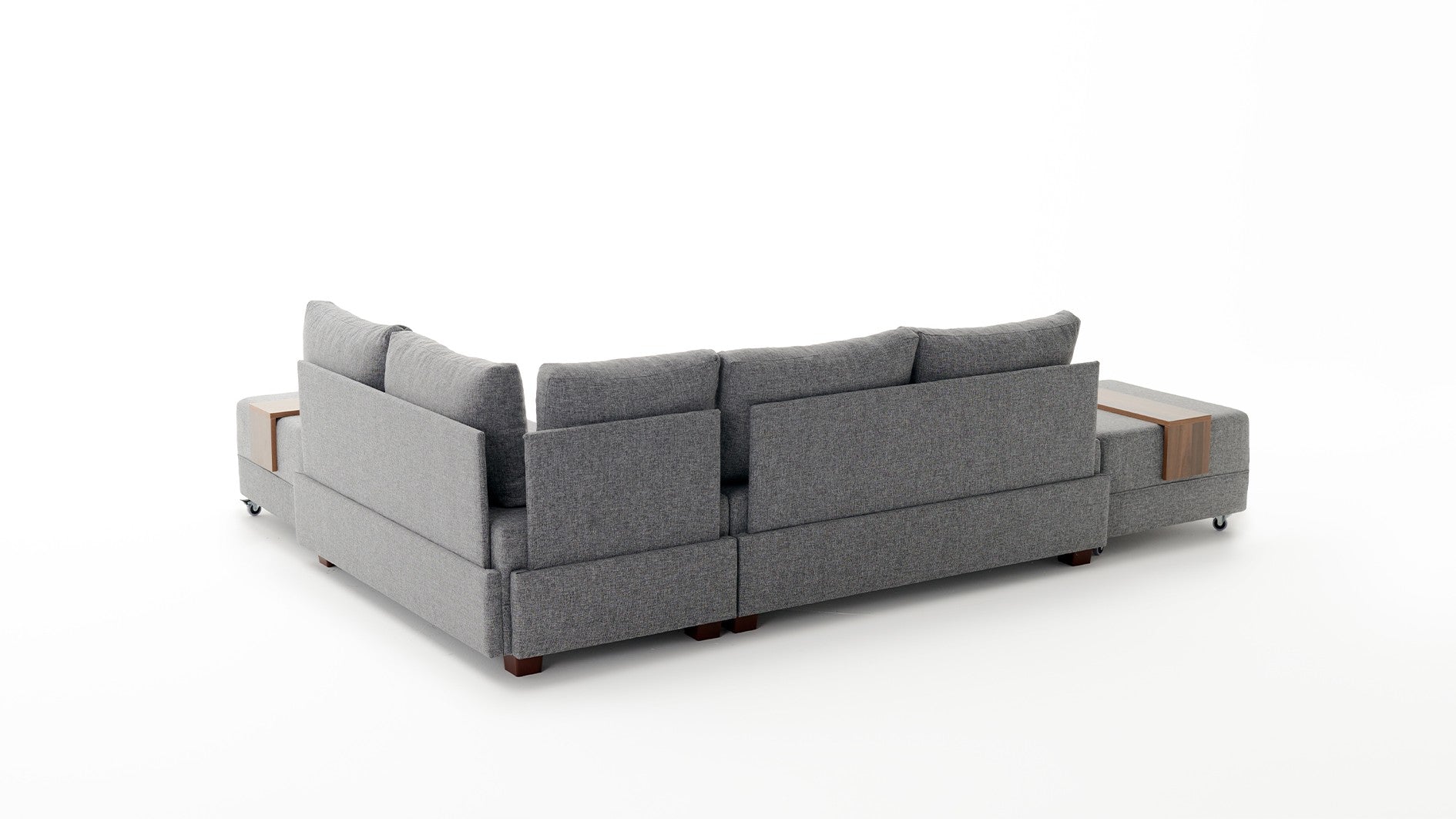 Fly Corner Sofa Bed Right- Grey in Grau präsentiert im Onlineshop von KAQTU Design AG. Bettsofa ist von Atelier Del Sofa