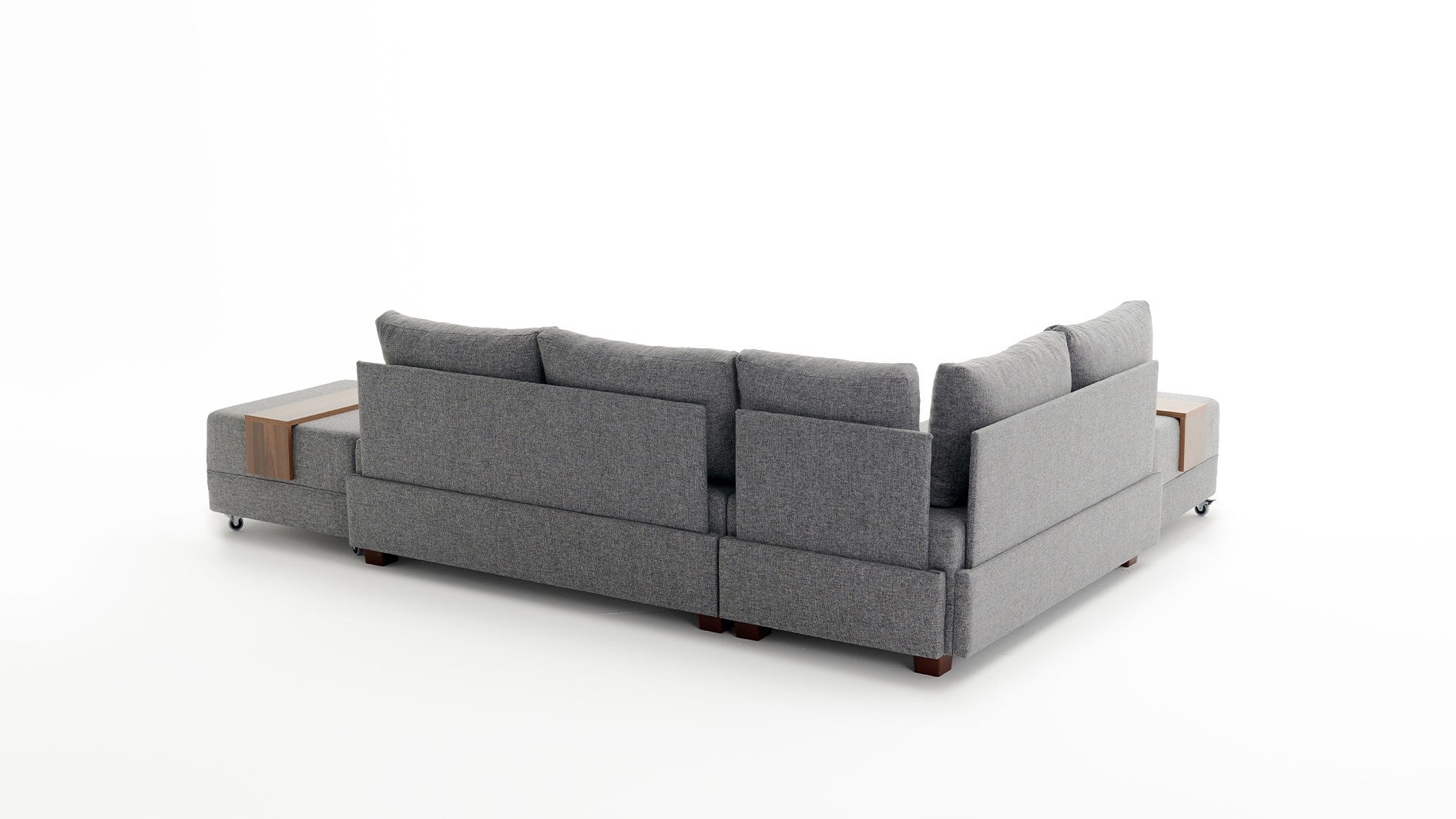 Fly Corner Sofa Bed Left - Grey in Grau präsentiert im Onlineshop von KAQTU Design AG. Bettsofa ist von Atelier Del Sofa