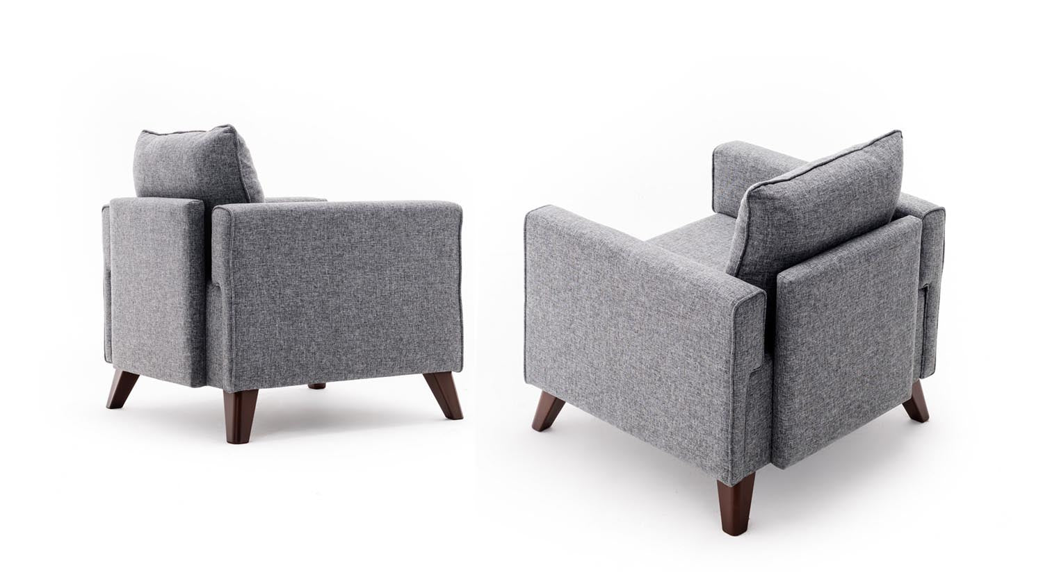Bella Armchair - Gey in Grau präsentiert im Onlineshop von KAQTU Design AG. Modulares Sofa ist von Atelier Del Sofa